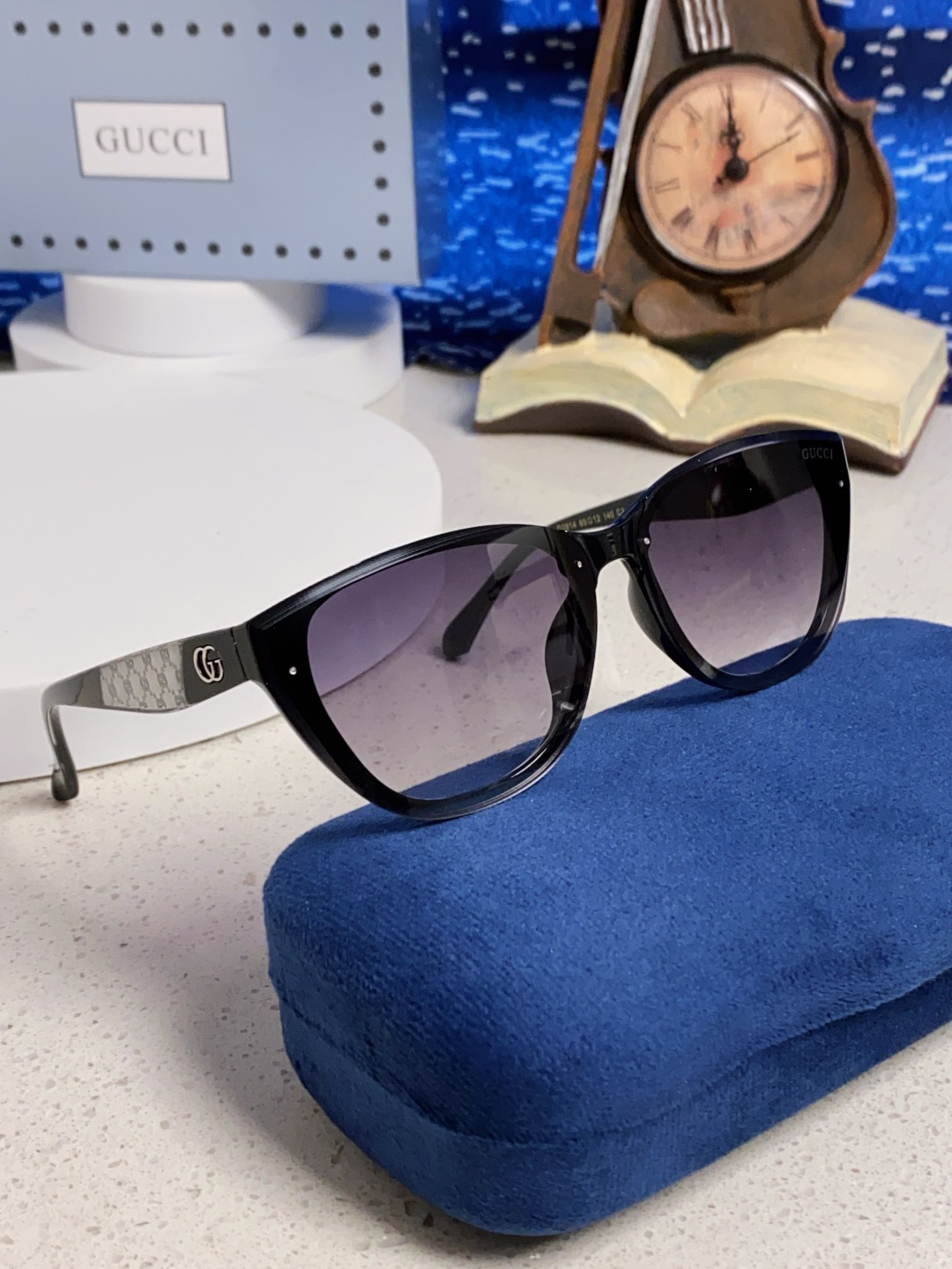 Gucci古奇 2025新款猫眼框太阳眼镜女士网红风遮阳墨镜男防紫外线 男女通用