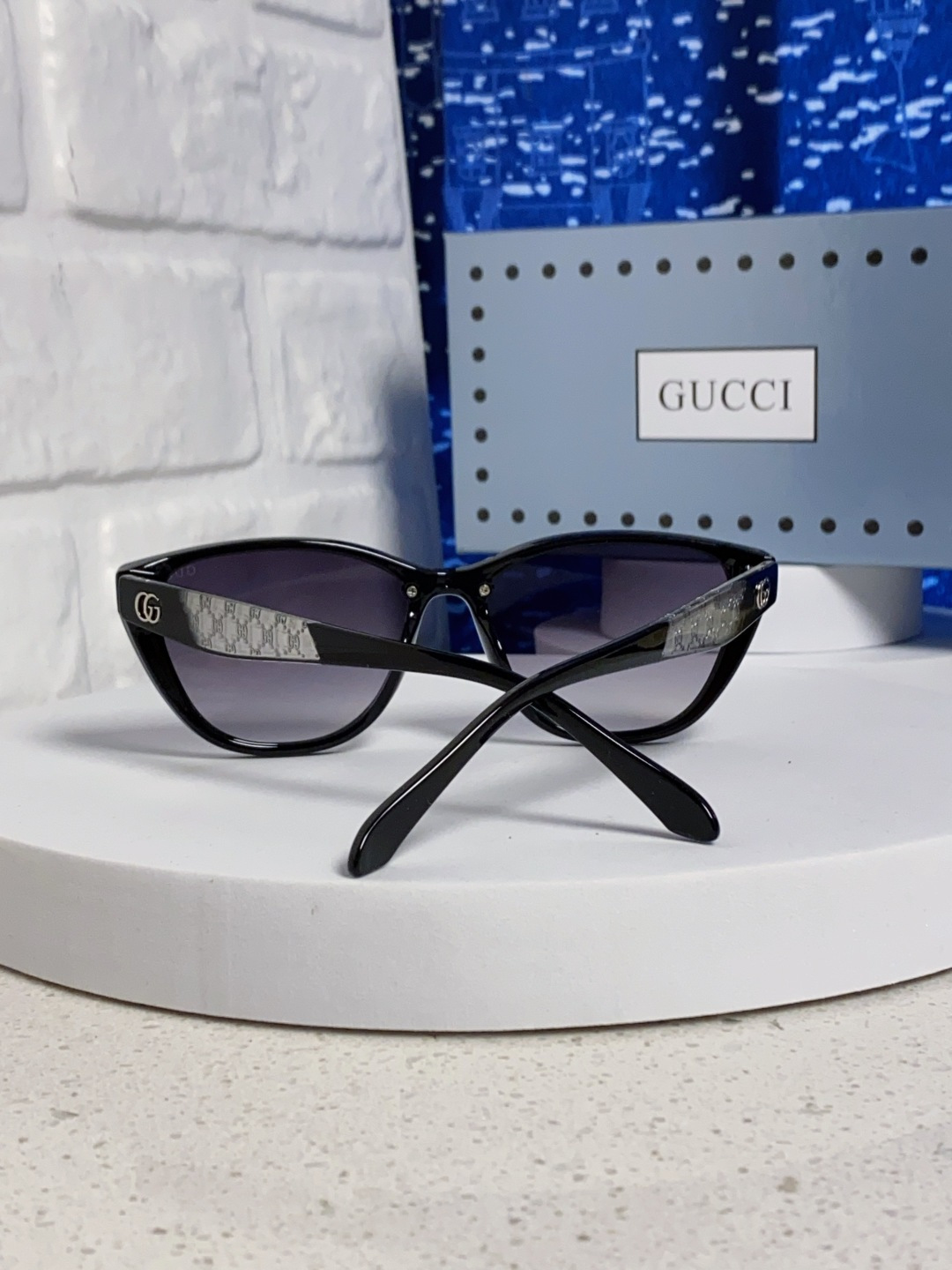 Gucci古奇 2025新款猫眼框太阳眼镜女士网红风遮阳墨镜男防紫外线 男女通用