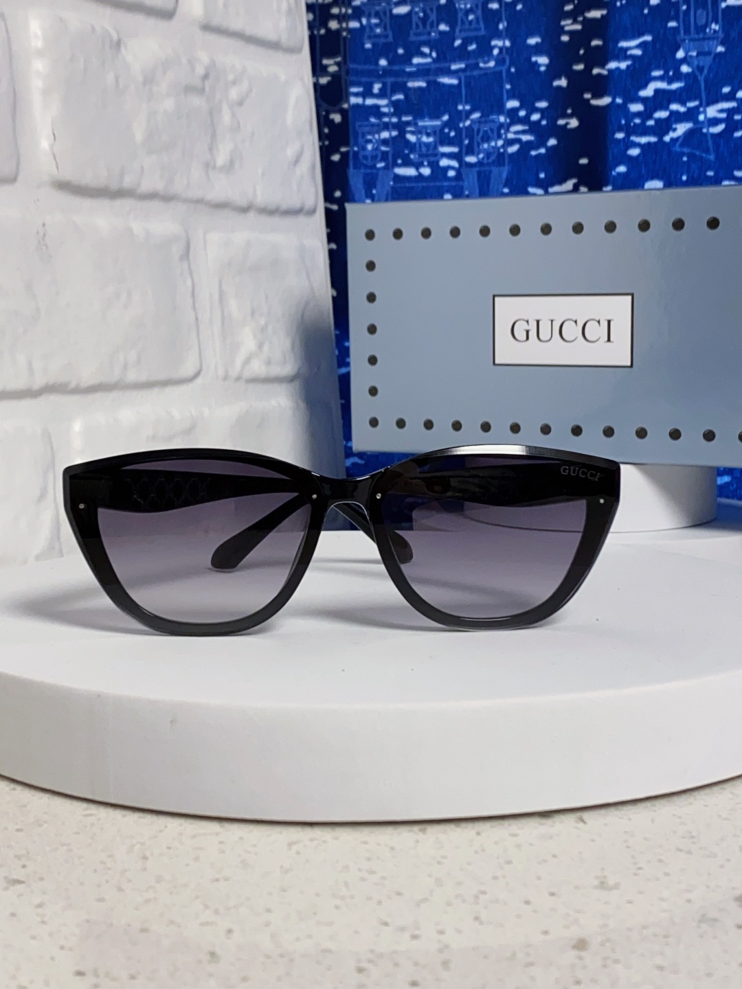 Gucci古奇 2025新款猫眼框太阳眼镜女士网红风遮阳墨镜男防紫外线 男女通用