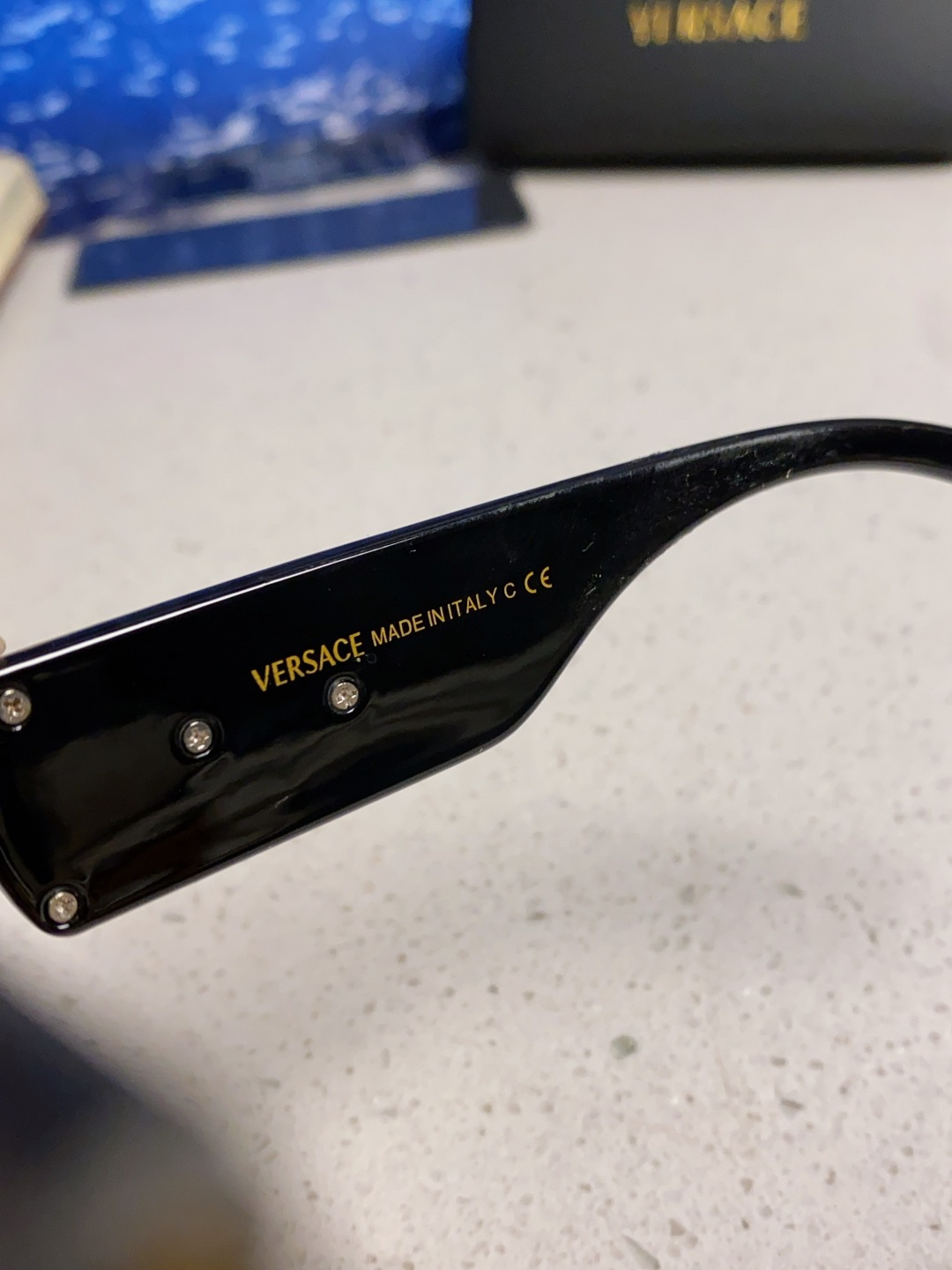 Versace范思哲 2025新款欧美风金属方形太阳眼镜女2207时尚可拆洗皮扣遮阳墨镜男防紫外线