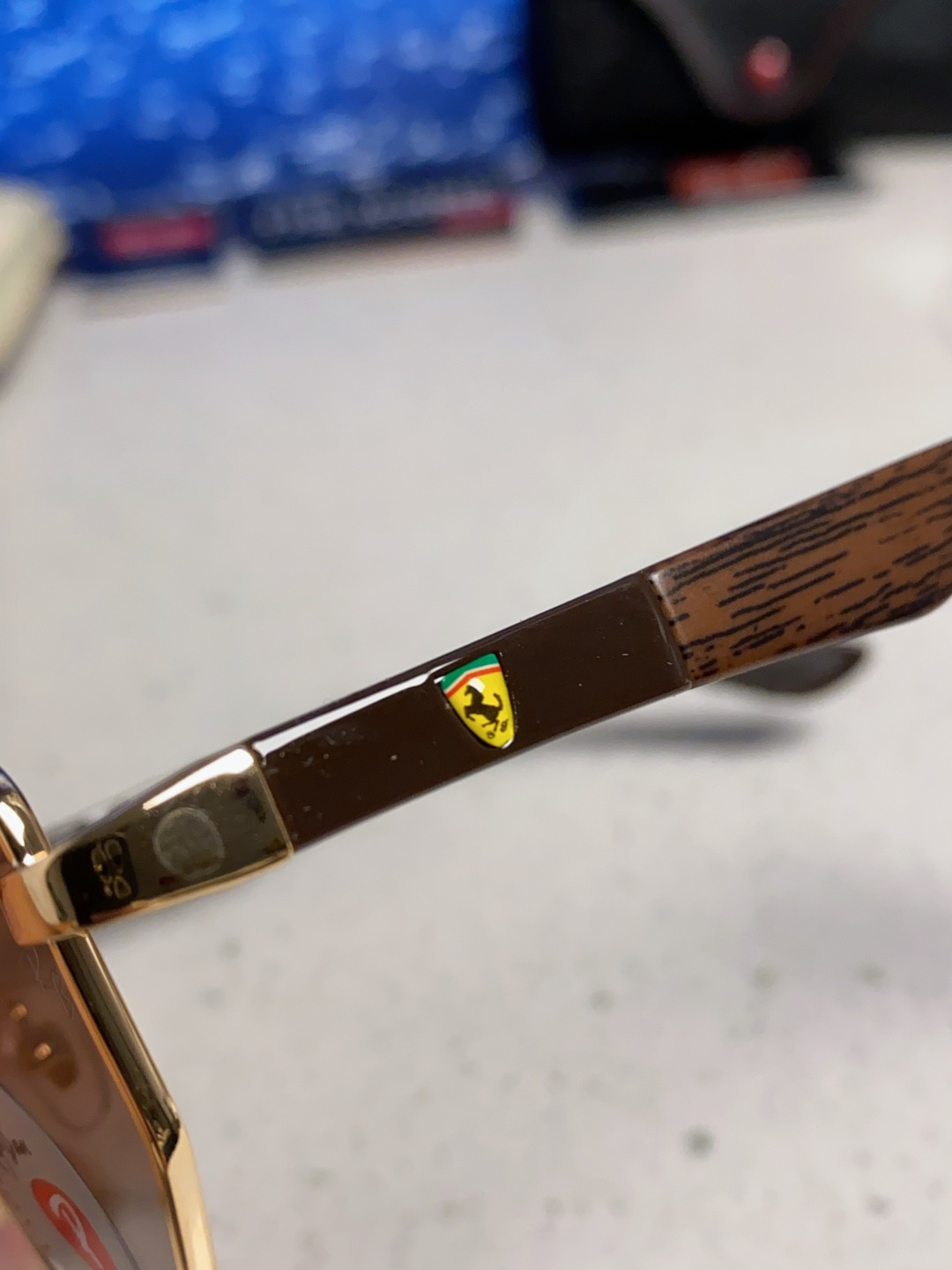 RayBan雷朋法拉利联名款 2025新款偏光欧美复古单梁太阳眼镜男女潮人朋克风多边形方形司机骑行开车墨