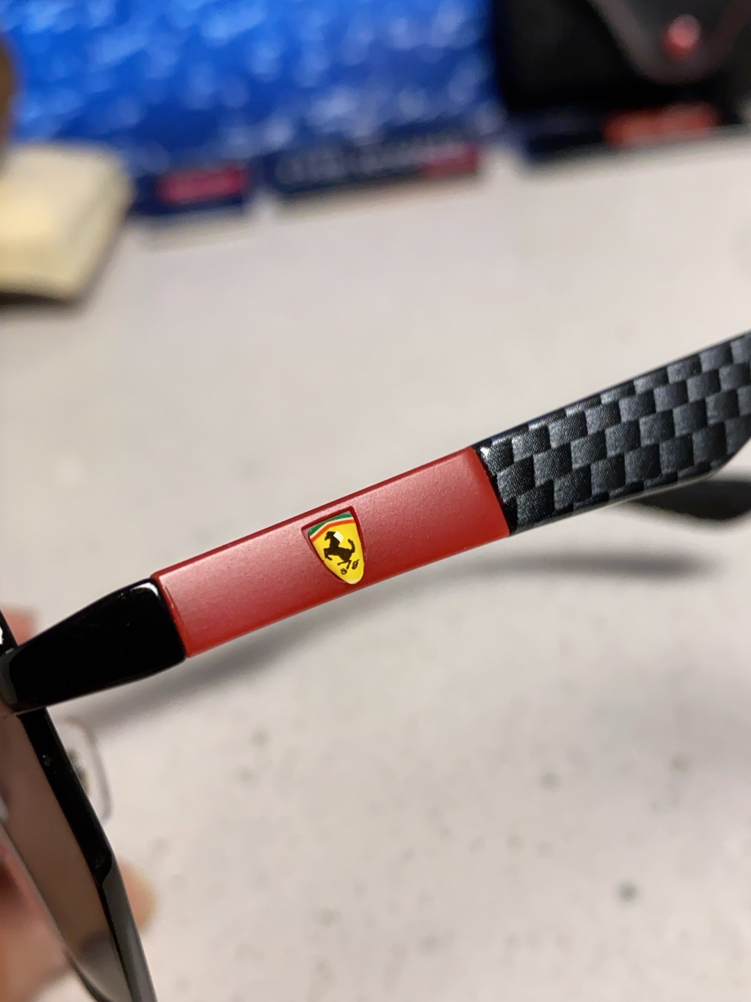 RayBan雷朋法拉利联名款 2025新款偏光欧美复古单梁太阳眼镜男女潮人朋克风多边形方形司机骑行开车墨