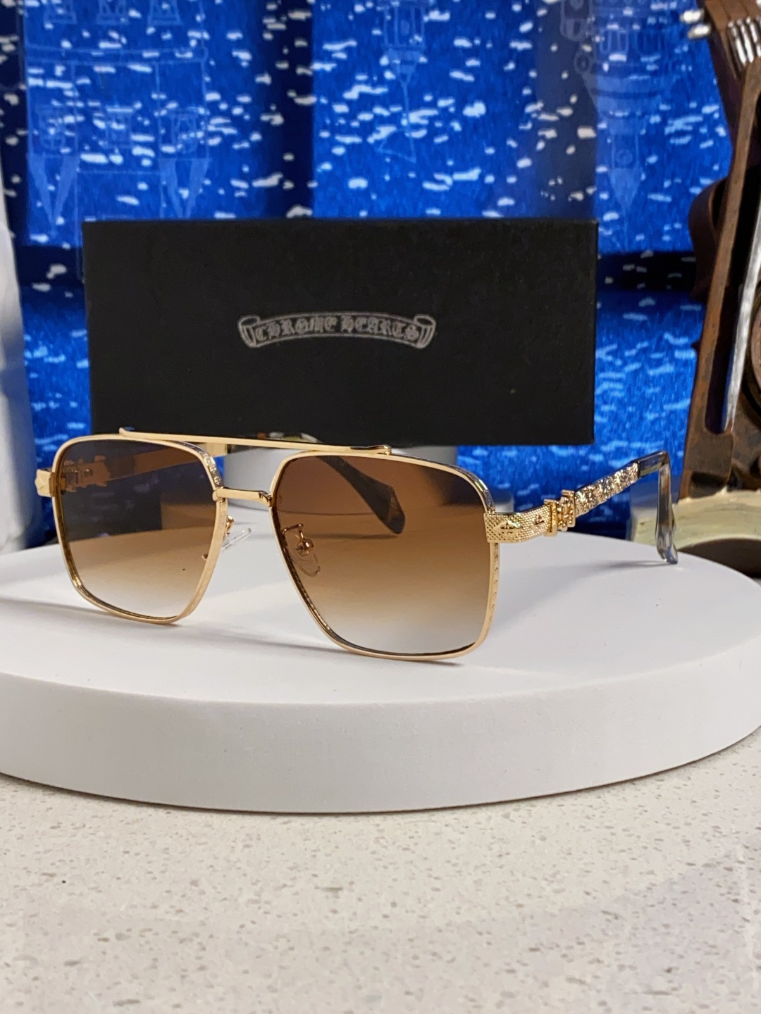 Chrome Hearts克罗心 2025新款高档太阳镜双梁大框男女款时尚百搭墨镜户外防晒复古眼镜