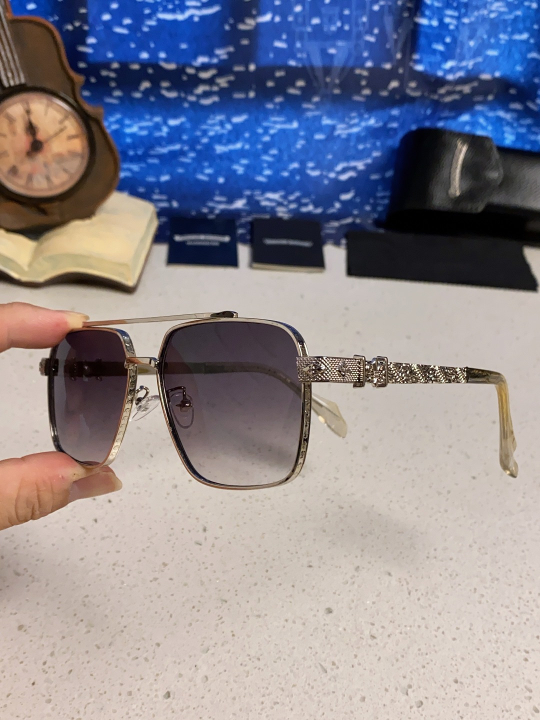 Chrome Hearts克罗心 2025新款高档太阳镜双梁大框男女款时尚百搭墨镜户外防晒复古眼镜