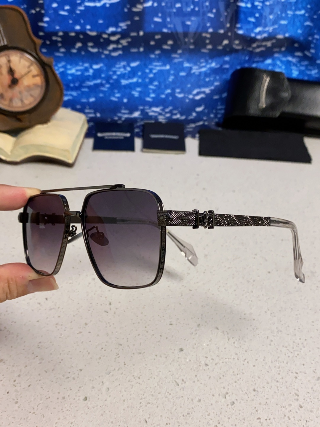 Chrome Hearts克罗心 2025新款高档太阳镜双梁大框男女款时尚百搭墨镜户外防晒复古眼镜