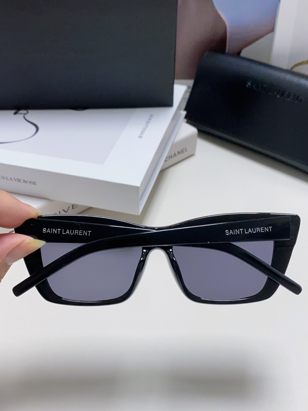 YSL圣罗兰墨镜女SL276MICA蝶形时尚大框防晒防蓝光偏光太阳镜