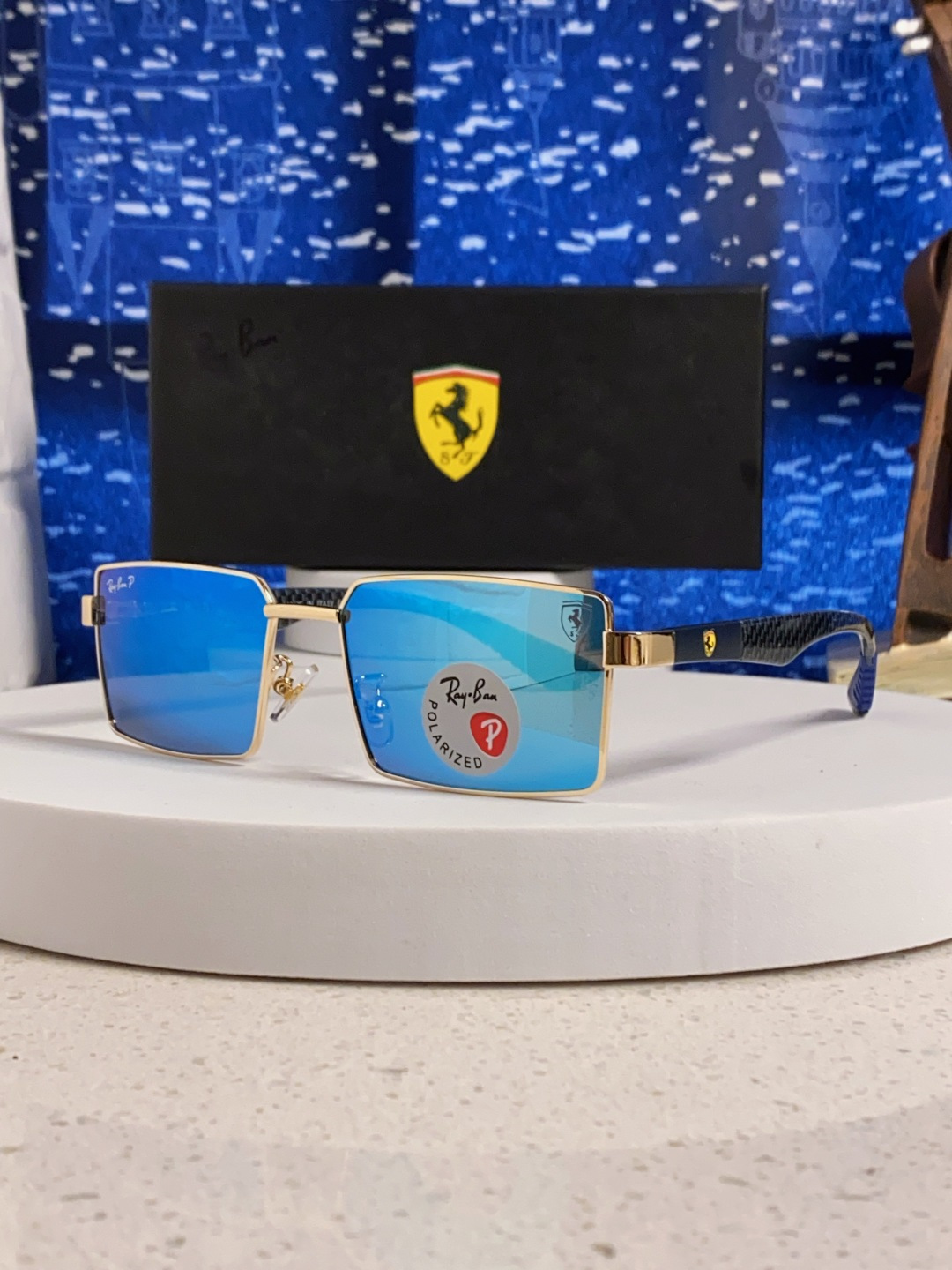 Rayban雷朋法拉利 2025新款明星同款太阳镜男士墨镜跨境时尚偏光镜男女防晒开车驾驶眼镜 男女通用 