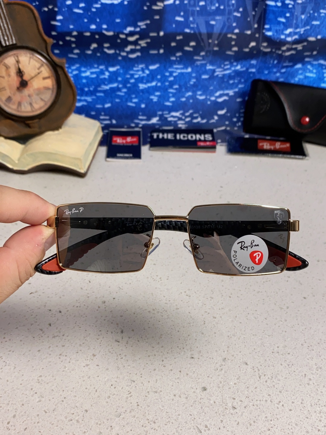 Rayban雷朋法拉利 2025新款明星同款太阳镜男士墨镜跨境时尚偏光镜男女防晒开车驾驶眼镜 男女通用 