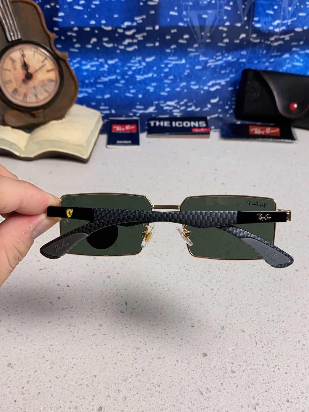 Rayban雷朋法拉利 2025新款明星同款太阳镜男士墨镜跨境时尚偏光镜男女防晒开车驾驶眼镜 男女通用 