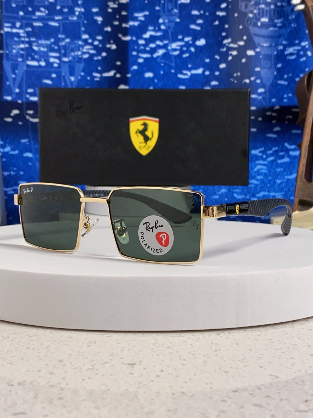 Rayban雷朋法拉利 2025新款明星同款太阳镜男士墨镜跨境时尚偏光镜男女防晒开车驾驶眼镜 男女通用 