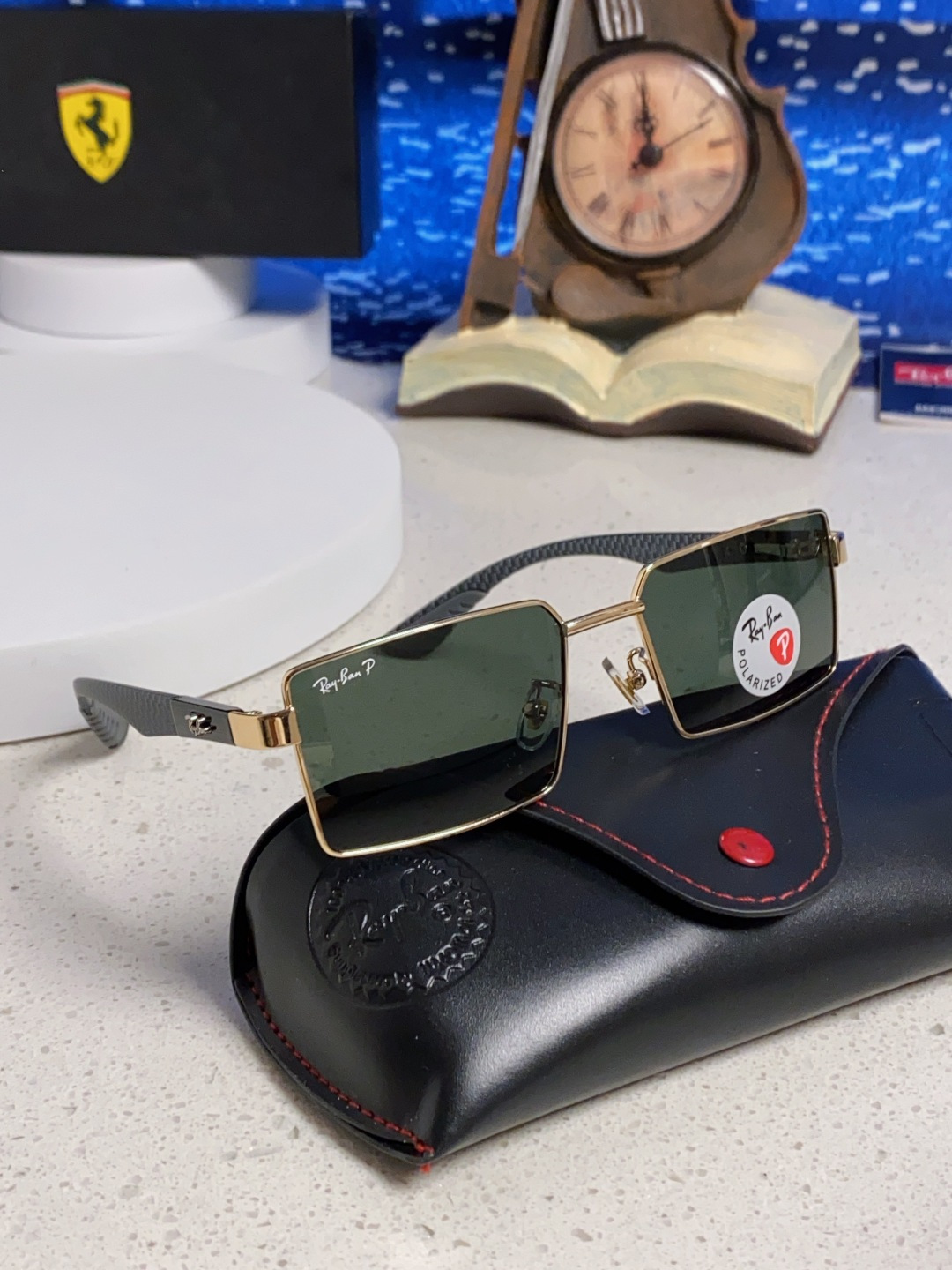 Rayban雷朋法拉利 2025新款明星同款太阳镜男士墨镜跨境时尚偏光镜男女防晒开车驾驶眼镜 男女通用 