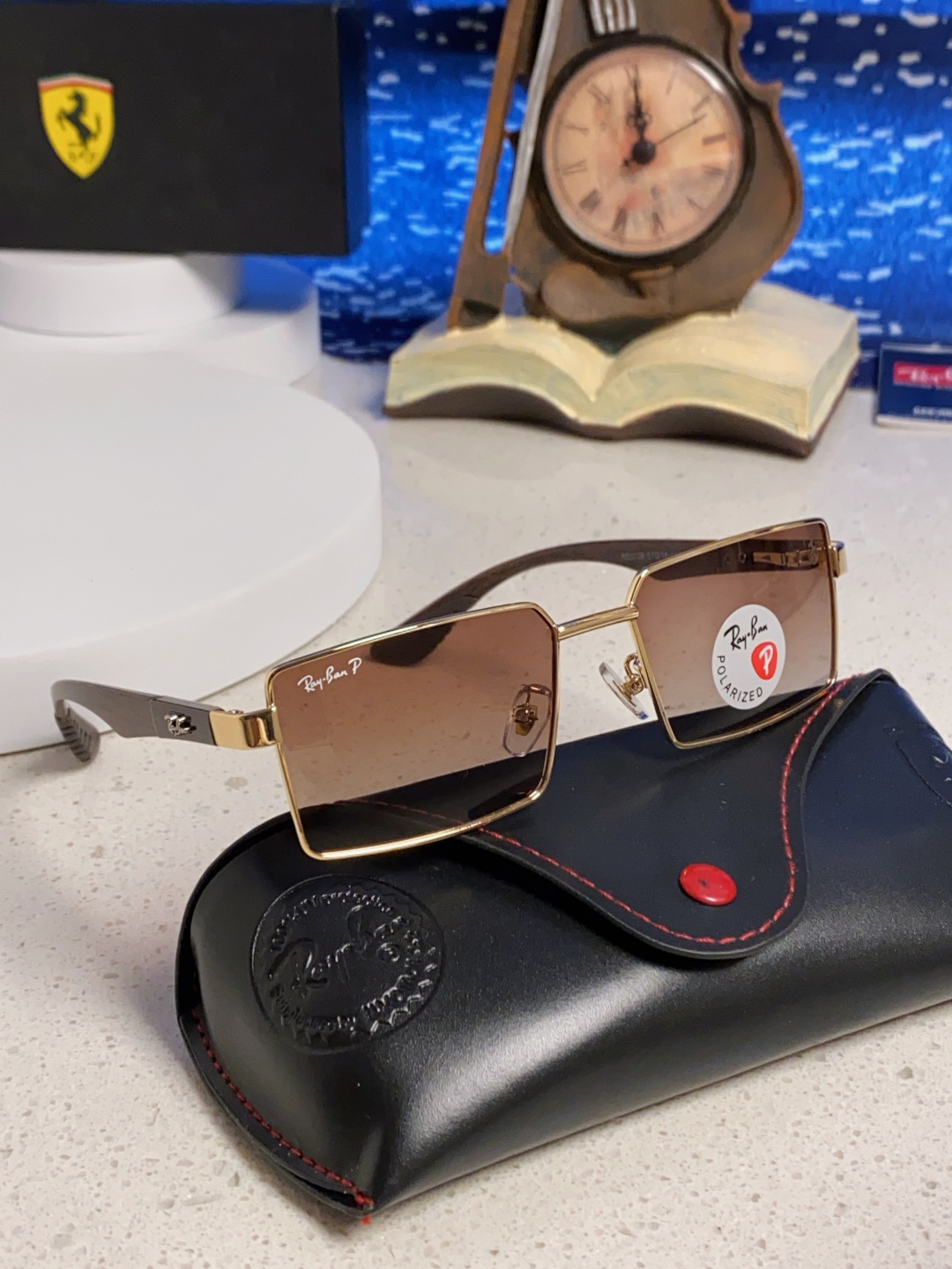 Rayban雷朋法拉利 2025新款明星同款太阳镜男士墨镜跨境时尚偏光镜男女防晒开车驾驶眼镜 男女通用 