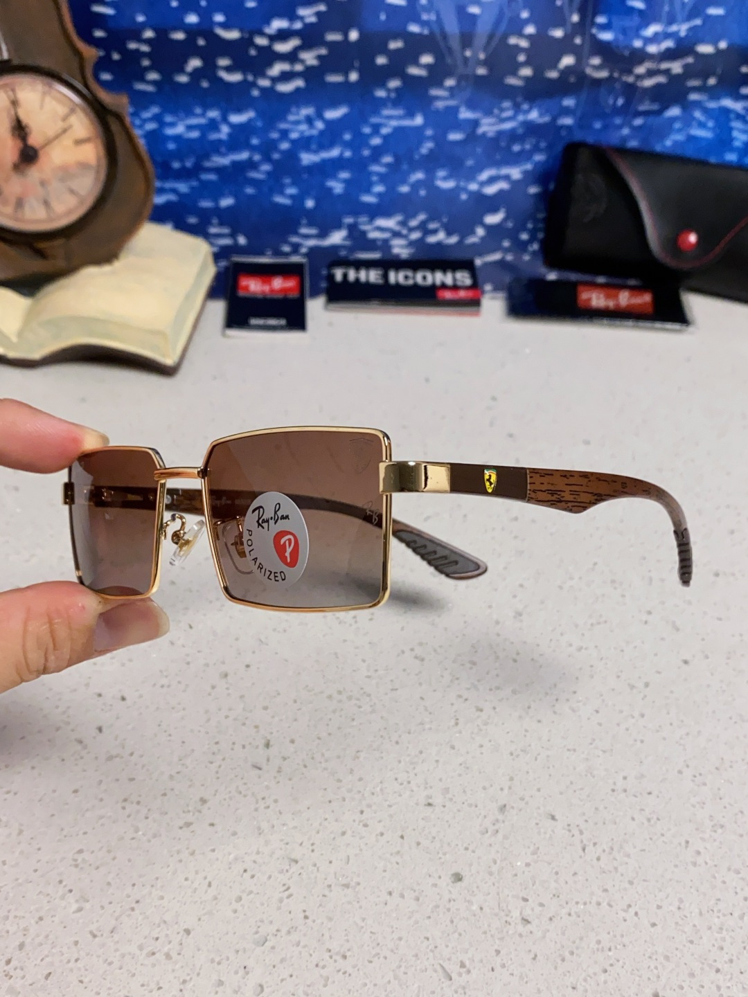Rayban雷朋法拉利 2025新款明星同款太阳镜男士墨镜跨境时尚偏光镜男女防晒开车驾驶眼镜 男女通用 