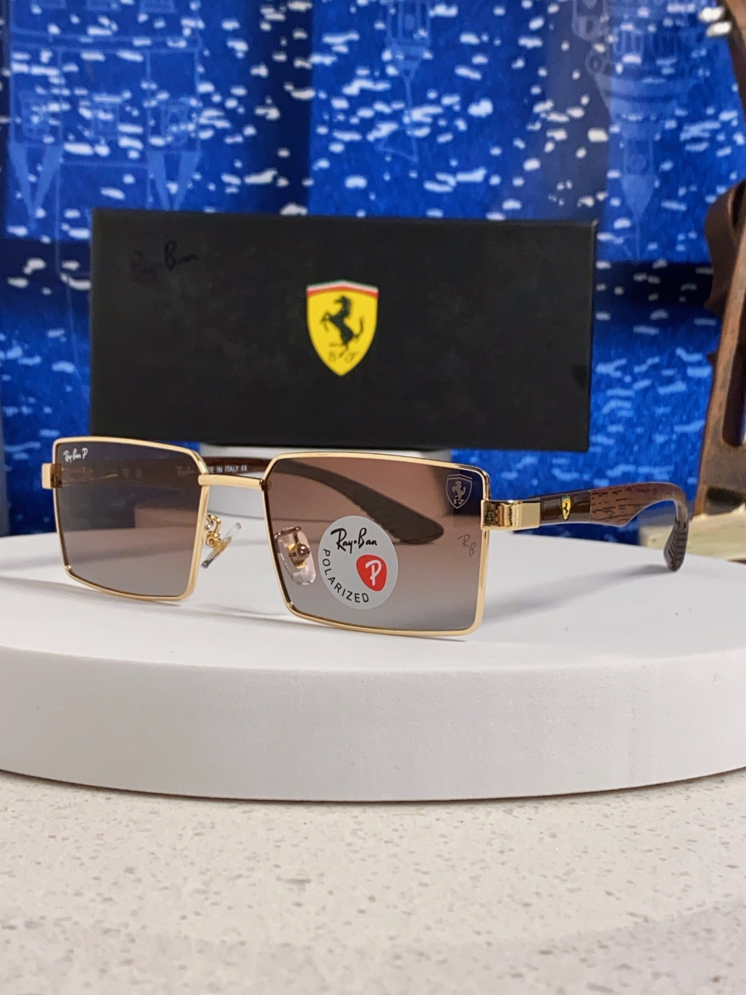 Rayban雷朋法拉利 2025新款明星同款太阳镜男士墨镜跨境时尚偏光镜男女防晒开车驾驶眼镜 男女通用 