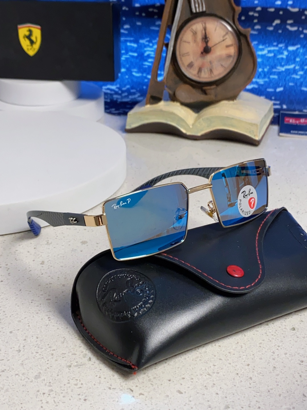 Rayban雷朋法拉利 2025新款明星同款太阳镜男士墨镜跨境时尚偏光镜男女防晒开车驾驶眼镜 男女通用 