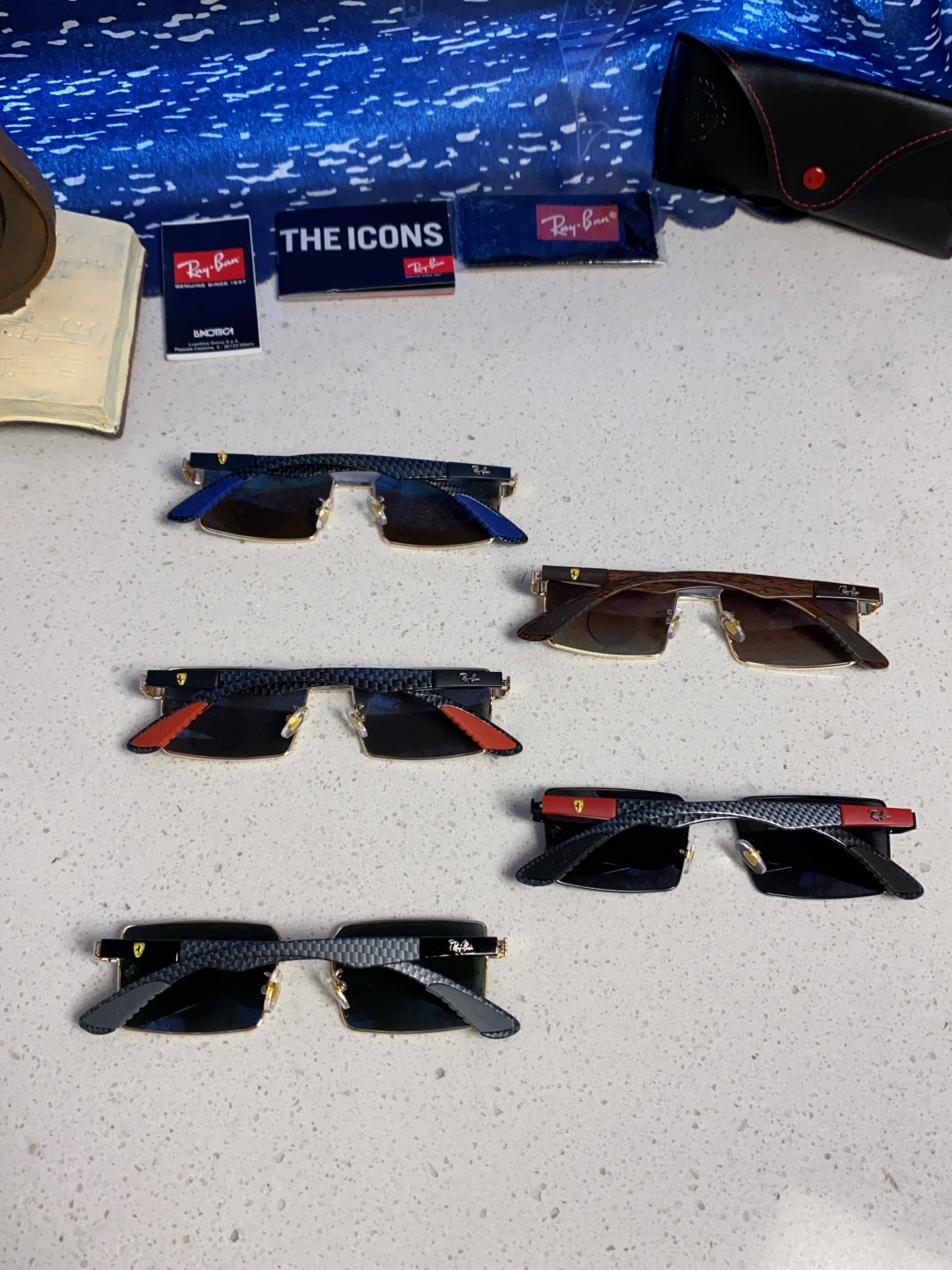 Rayban雷朋法拉利 2025新款明星同款太阳镜男士墨镜跨境时尚偏光镜男女防晒开车驾驶眼镜 男女通用 