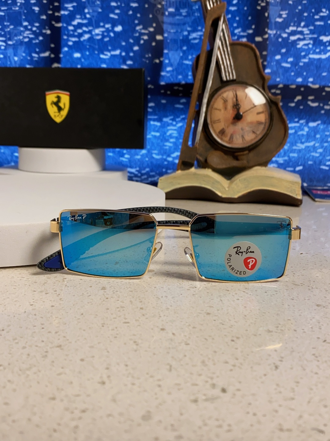 Rayban雷朋法拉利 2025新款明星同款太阳镜男士墨镜跨境时尚偏光镜男女防晒开车驾驶眼镜 男女通用 