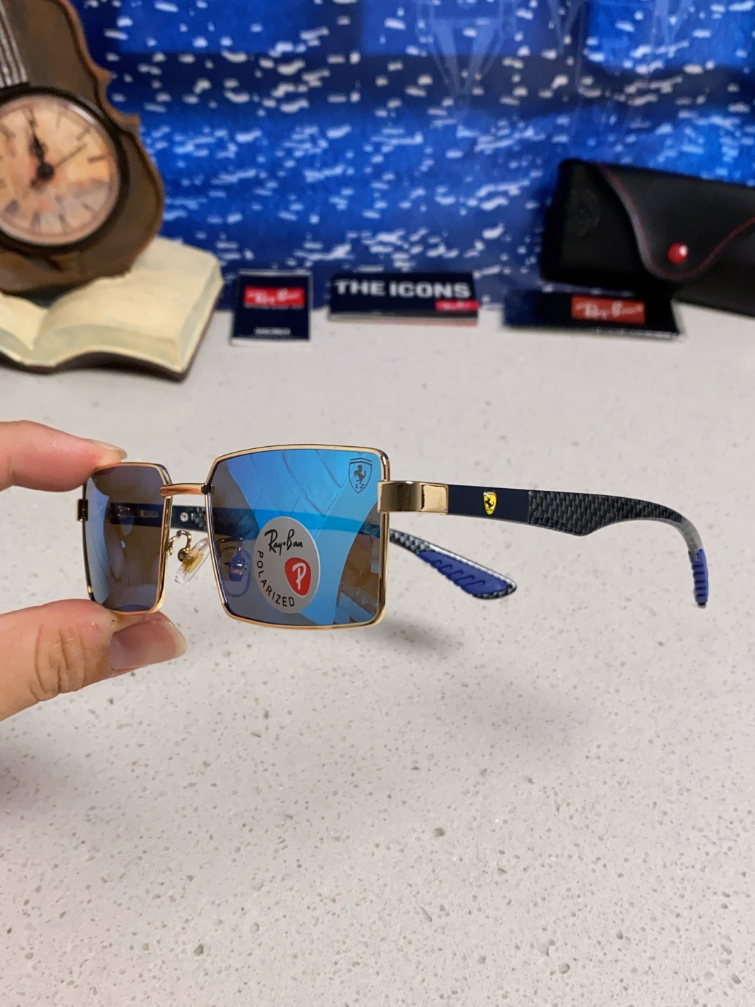 Rayban雷朋法拉利 2025新款明星同款太阳镜男士墨镜跨境时尚偏光镜男女防晒开车驾驶眼镜 男女通用 