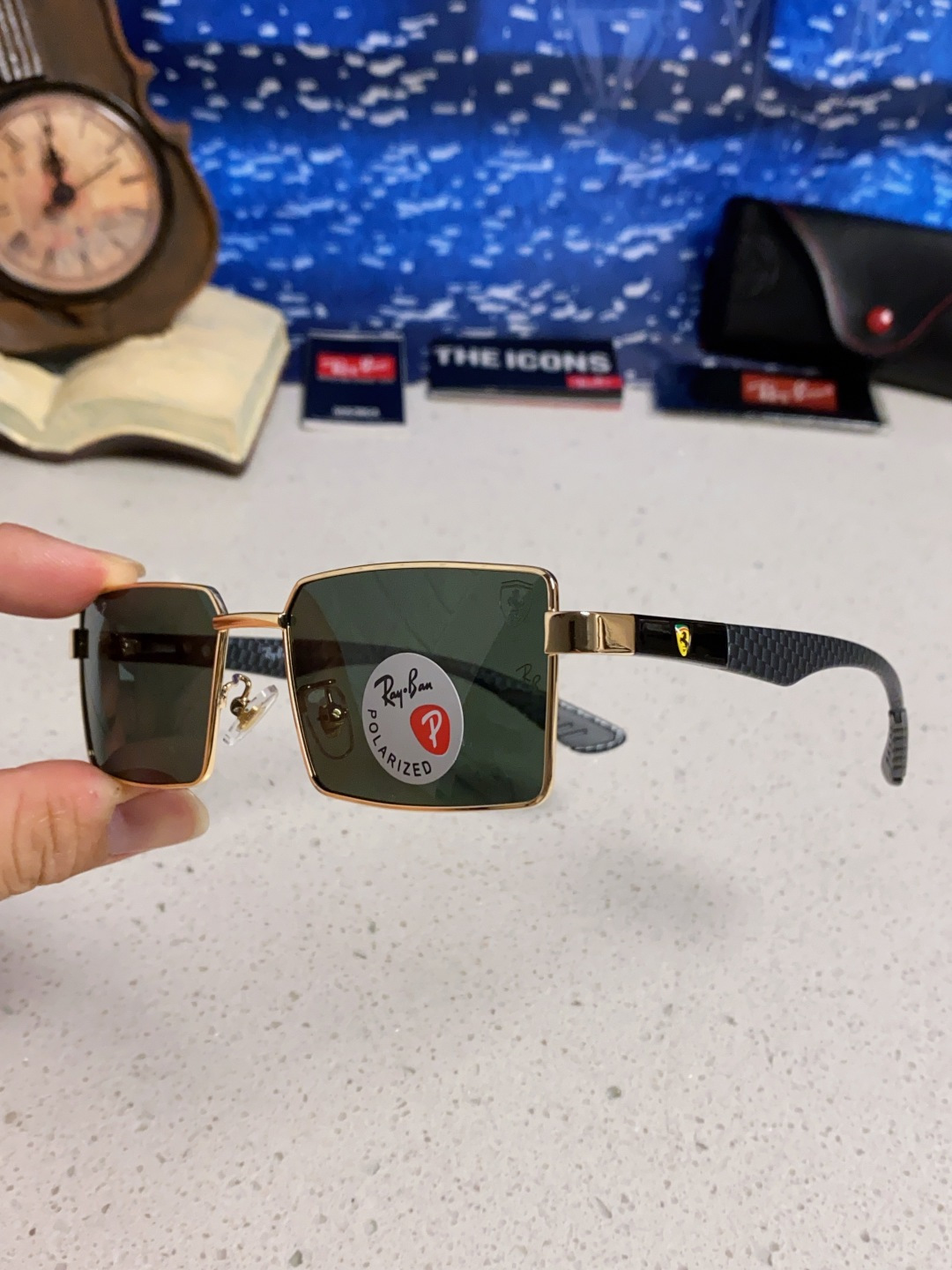 Rayban雷朋法拉利 2025新款明星同款太阳镜男士墨镜跨境时尚偏光镜男女防晒开车驾驶眼镜 男女通用 