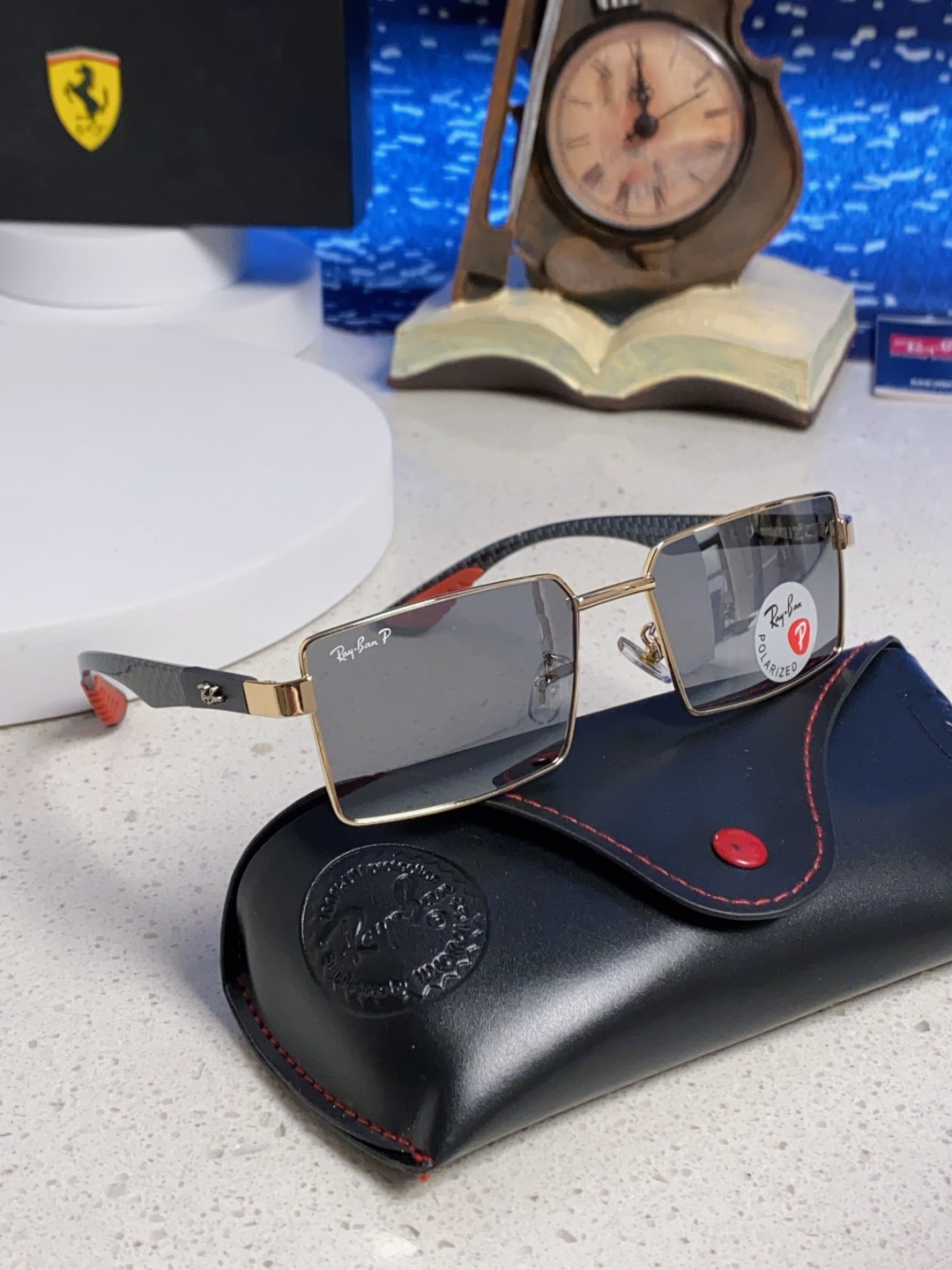 Rayban雷朋法拉利 2025新款明星同款太阳镜男士墨镜跨境时尚偏光镜男女防晒开车驾驶眼镜 男女通用 