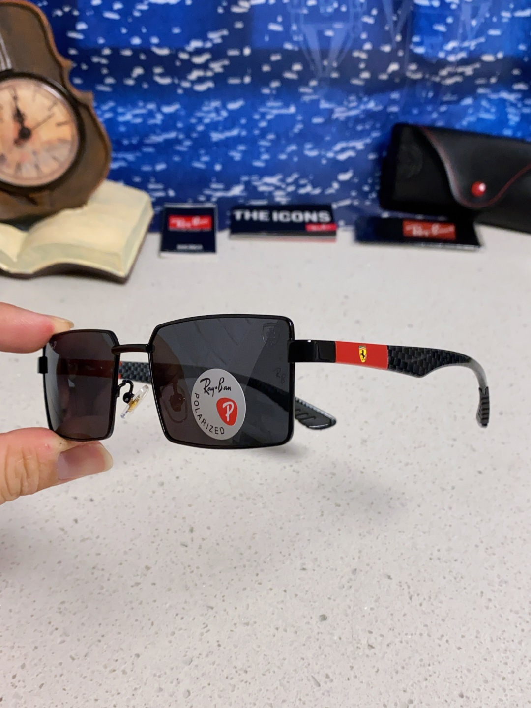 Rayban雷朋法拉利 2025新款明星同款太阳镜男士墨镜跨境时尚偏光镜男女防晒开车驾驶眼镜 男女通用 