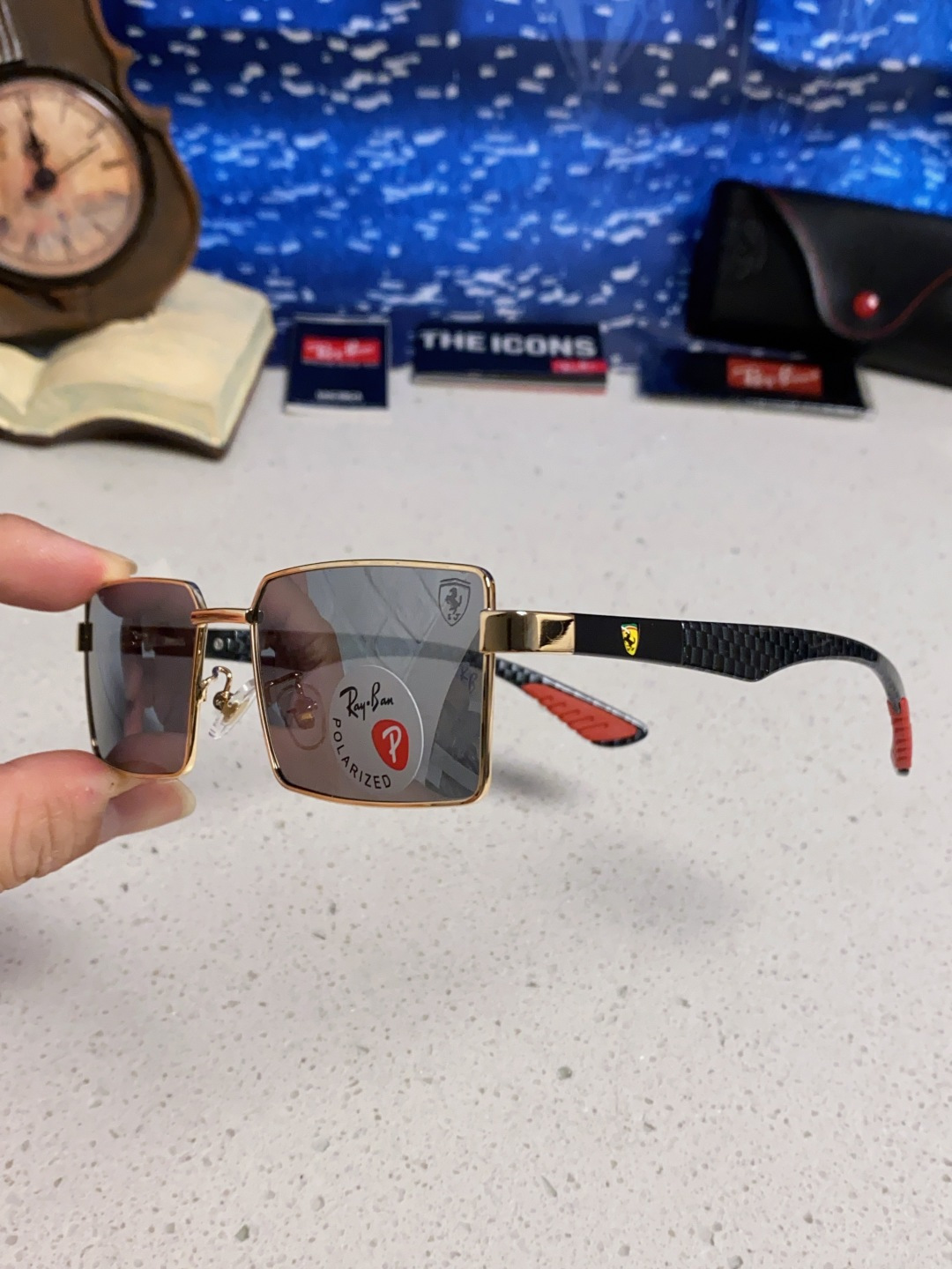 Rayban雷朋法拉利 2025新款明星同款太阳镜男士墨镜跨境时尚偏光镜男女防晒开车驾驶眼镜 男女通用 