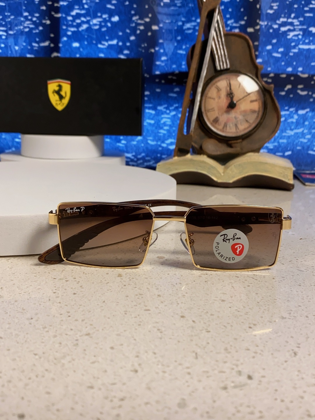 Rayban雷朋法拉利 2025新款明星同款太阳镜男士墨镜跨境时尚偏光镜男女防晒开车驾驶眼镜 男女通用 