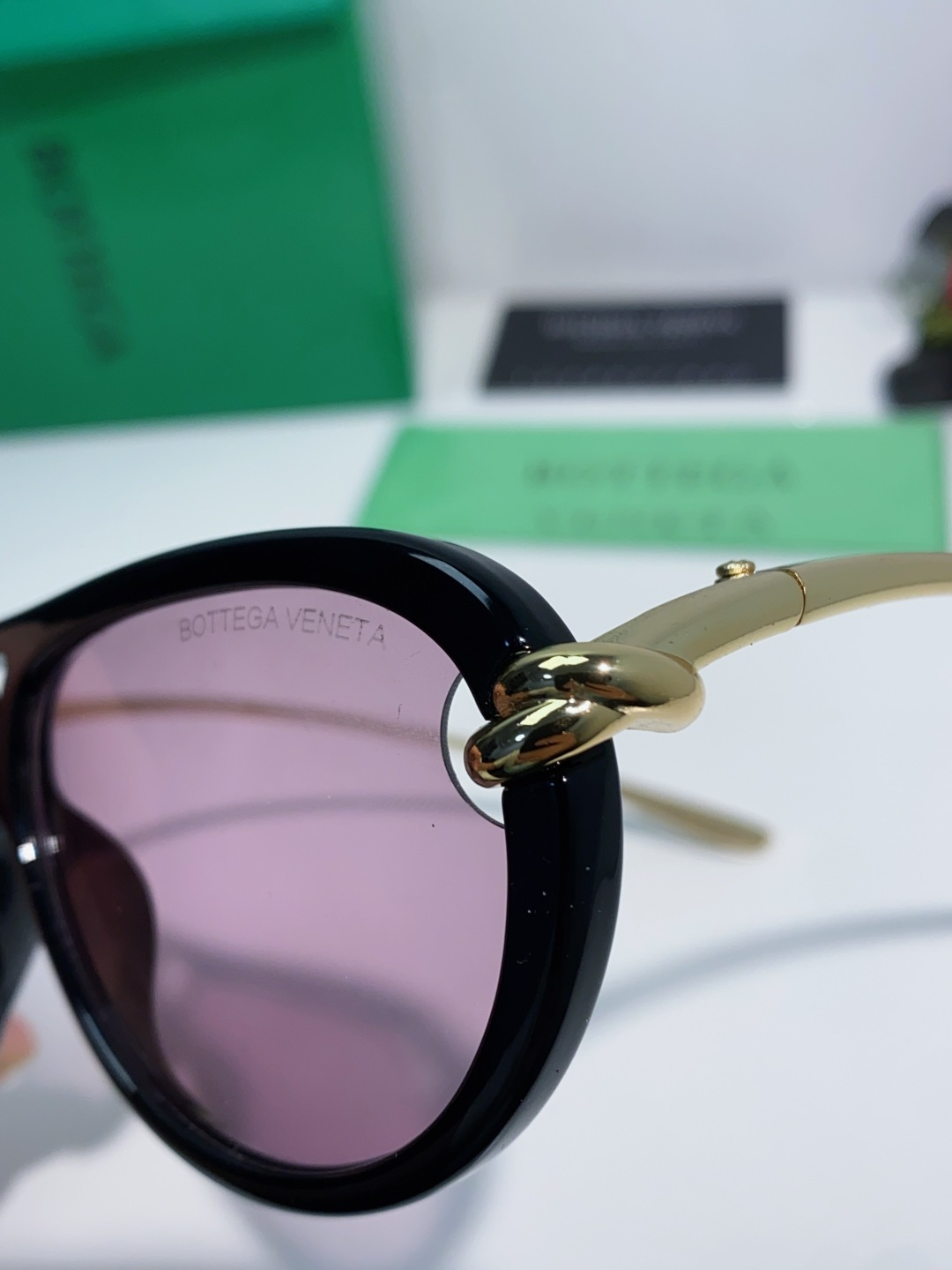 Bottega Veneta宝缇嘉 2025新款欧美复古小框双梁蛤蟆镜女潮圆脸显瘦朋克风太阳眼镜嘻哈蹦迪