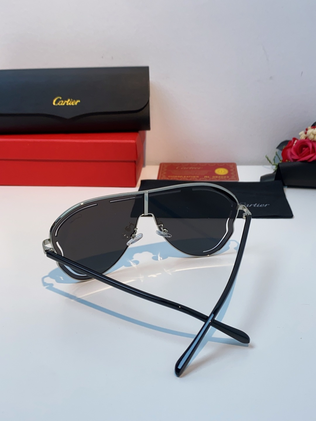 Cartier卡地亚 2025欧美新款连体大框蛤蟆镜镂空防晒太阳镜潮流网红辣妹个性墨镜 Y2K