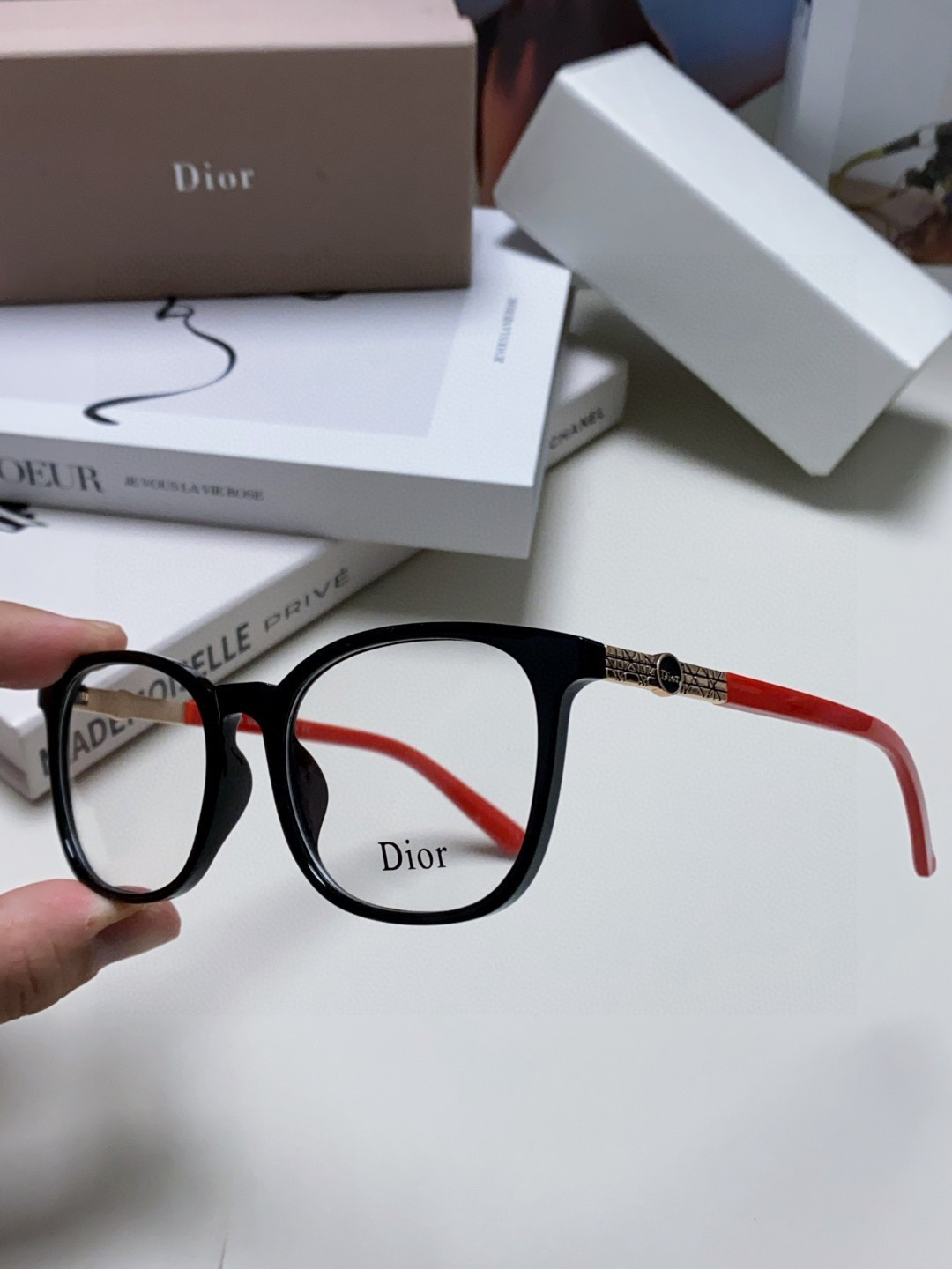 Dior迪奥 2025新款方框复古文艺男女近视眼镜框架平光 光学镜片