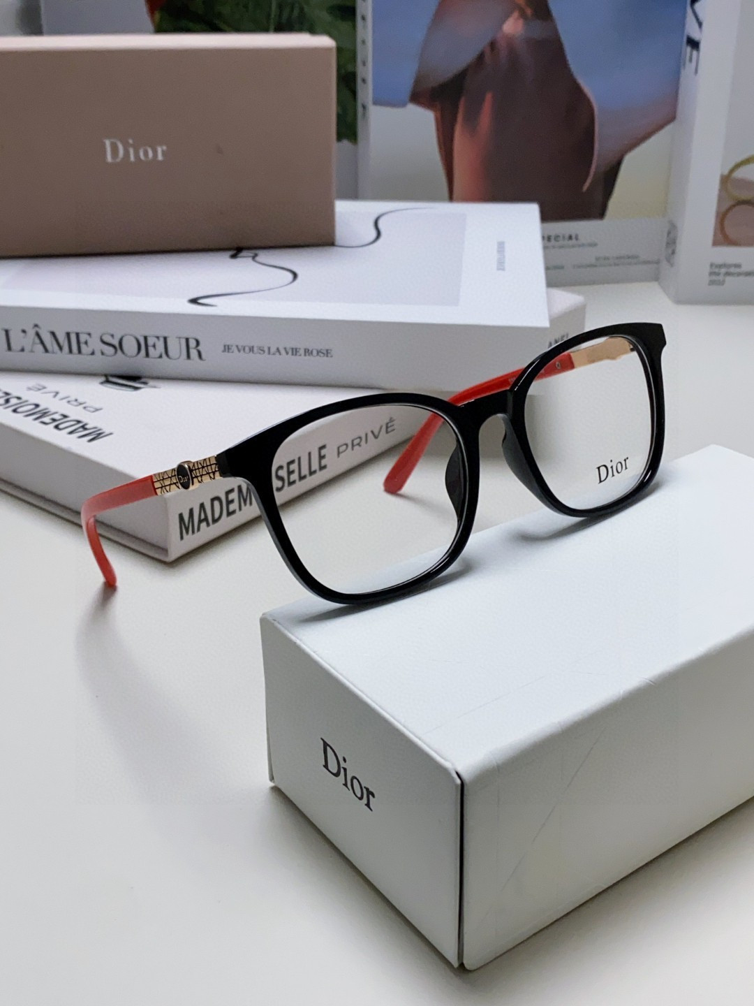 Dior迪奥 2025新款方框复古文艺男女近视眼镜框架平光 光学镜片