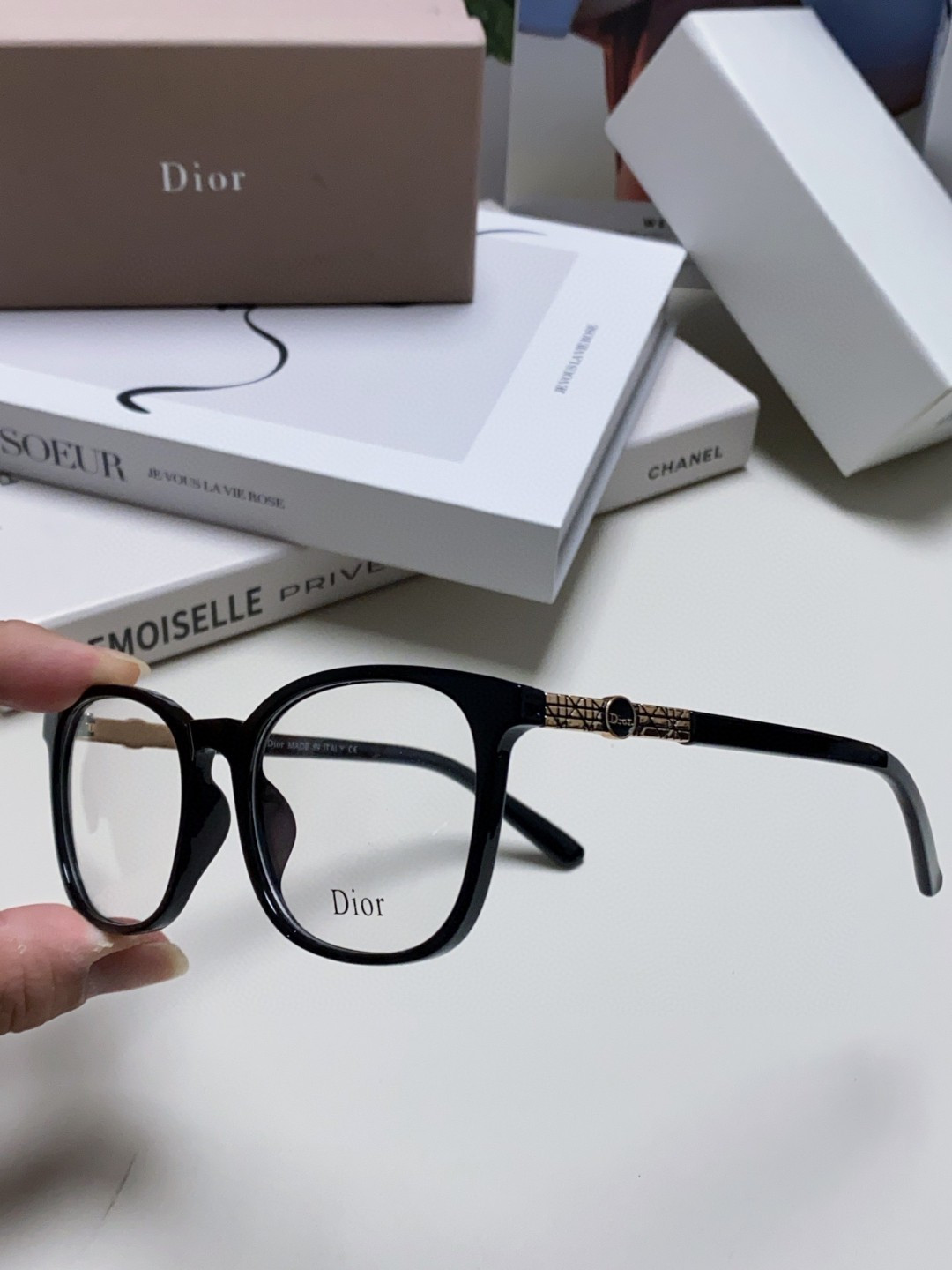Dior迪奥 2025新款方框复古文艺男女近视眼镜框架平光 光学镜片