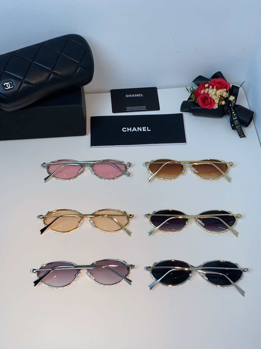 Chanel香奈儿 2025韩版新款时尚镶钻蝴蝶结纯欲风高智猫眼网红女素颜Y2K软妹眼镜框