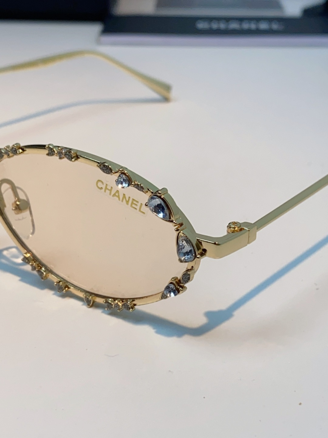 Chanel香奈儿 2025韩版新款时尚镶钻蝴蝶结纯欲风高智猫眼网红女素颜Y2K软妹眼镜框