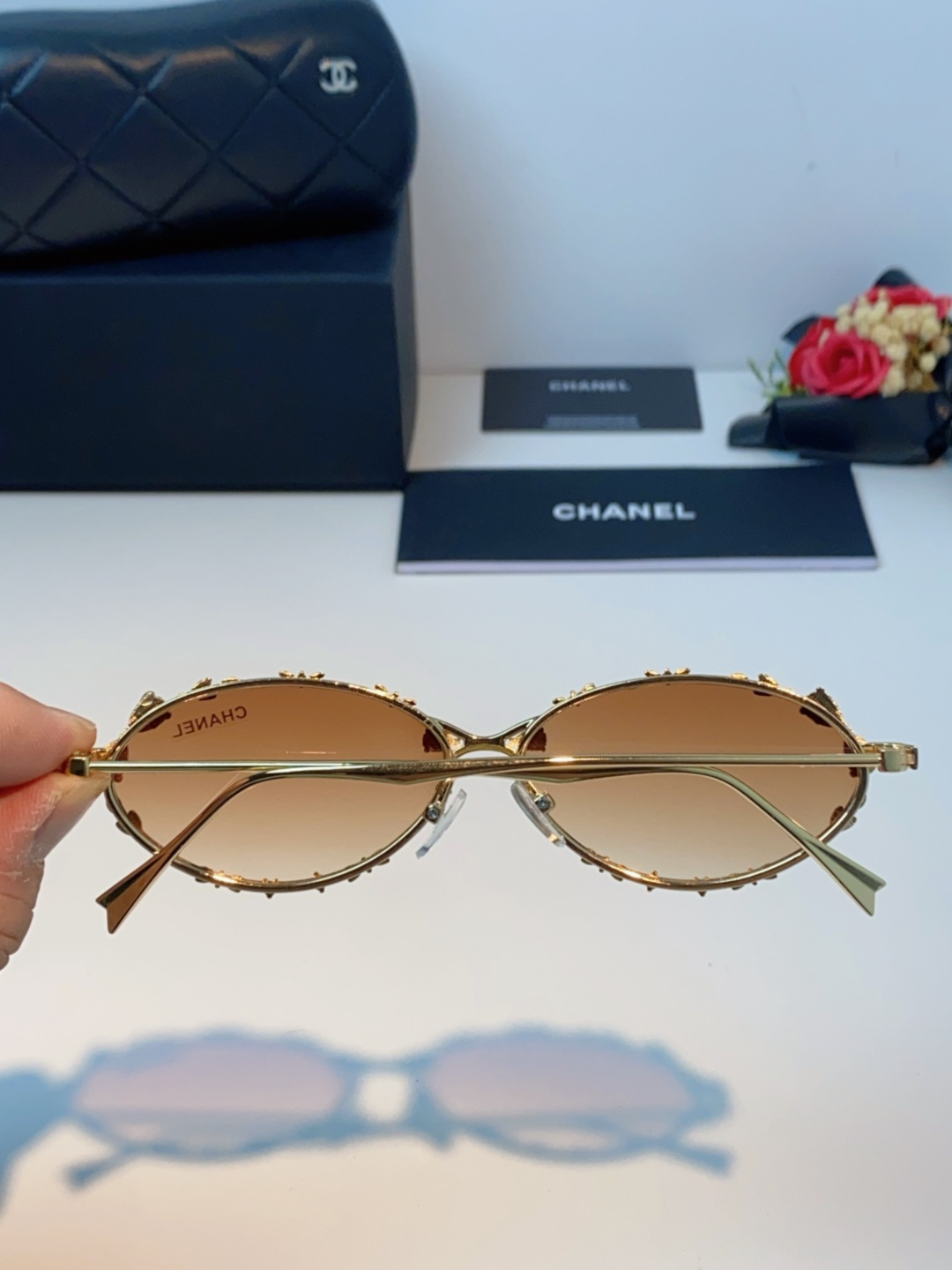 Chanel香奈儿 2025韩版新款时尚镶钻蝴蝶结纯欲风高智猫眼网红女素颜Y2K软妹眼镜框