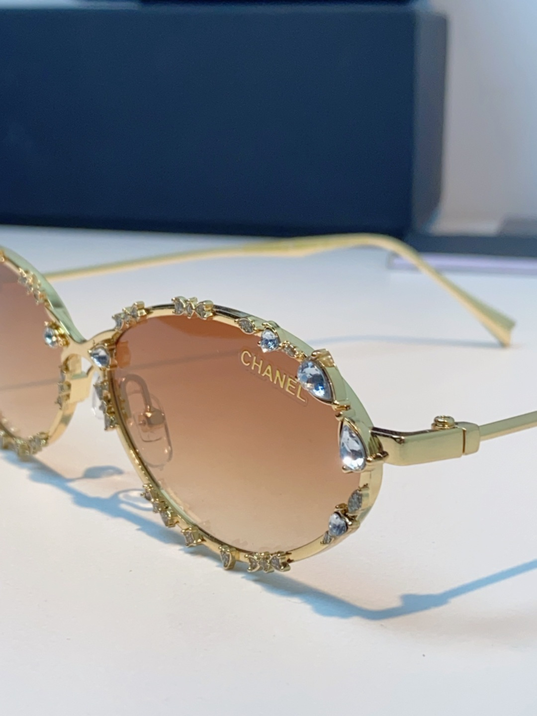 Chanel香奈儿 2025韩版新款时尚镶钻蝴蝶结纯欲风高智猫眼网红女素颜Y2K软妹眼镜框