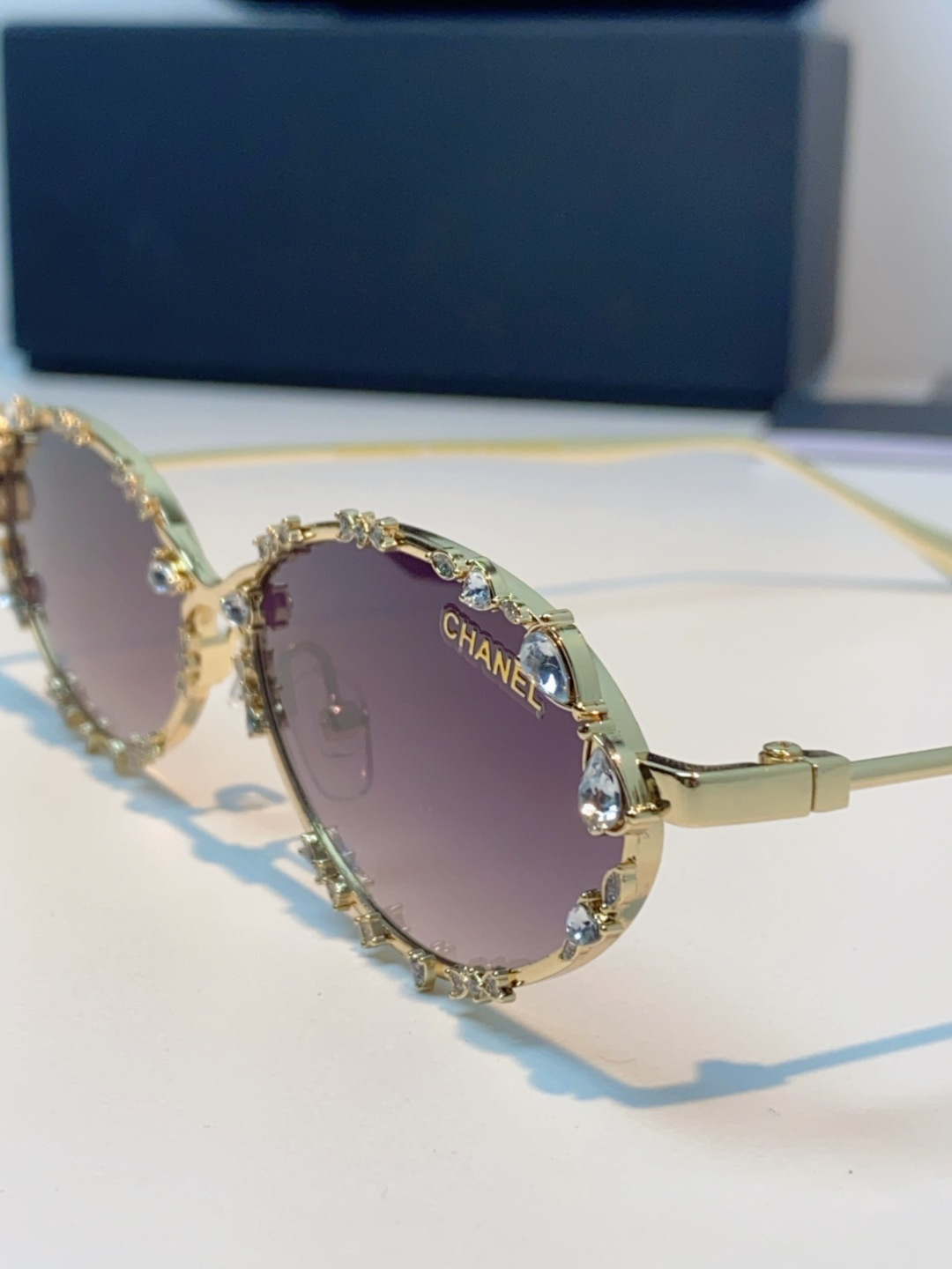 Chanel香奈儿 2025韩版新款时尚镶钻蝴蝶结纯欲风高智猫眼网红女素颜Y2K软妹眼镜框