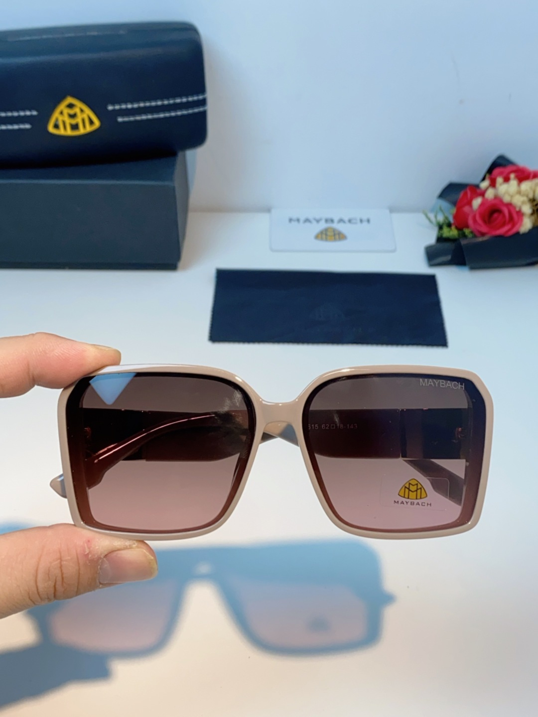 Maybach迈巴赫 赵露思同款太阳镜女墨镜眼镜 小方框太阳镜女士