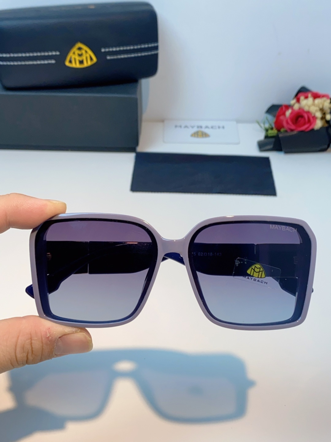 Maybach迈巴赫 赵露思同款太阳镜女墨镜眼镜 小方框太阳镜女士