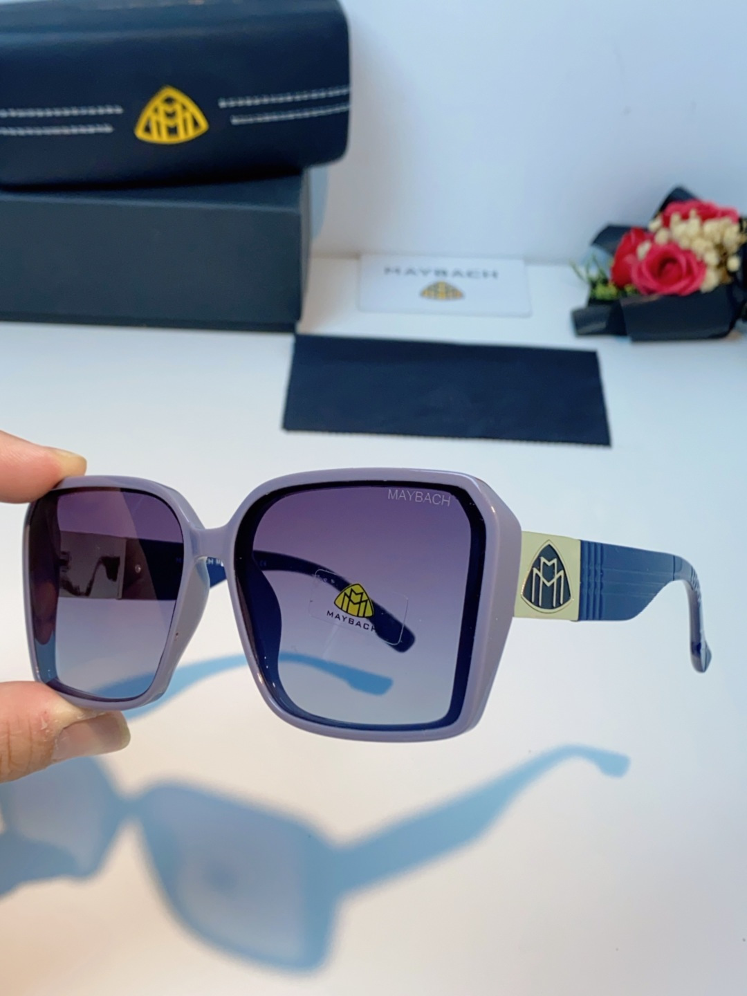 Maybach迈巴赫 赵露思同款太阳镜女墨镜眼镜 小方框太阳镜女士
