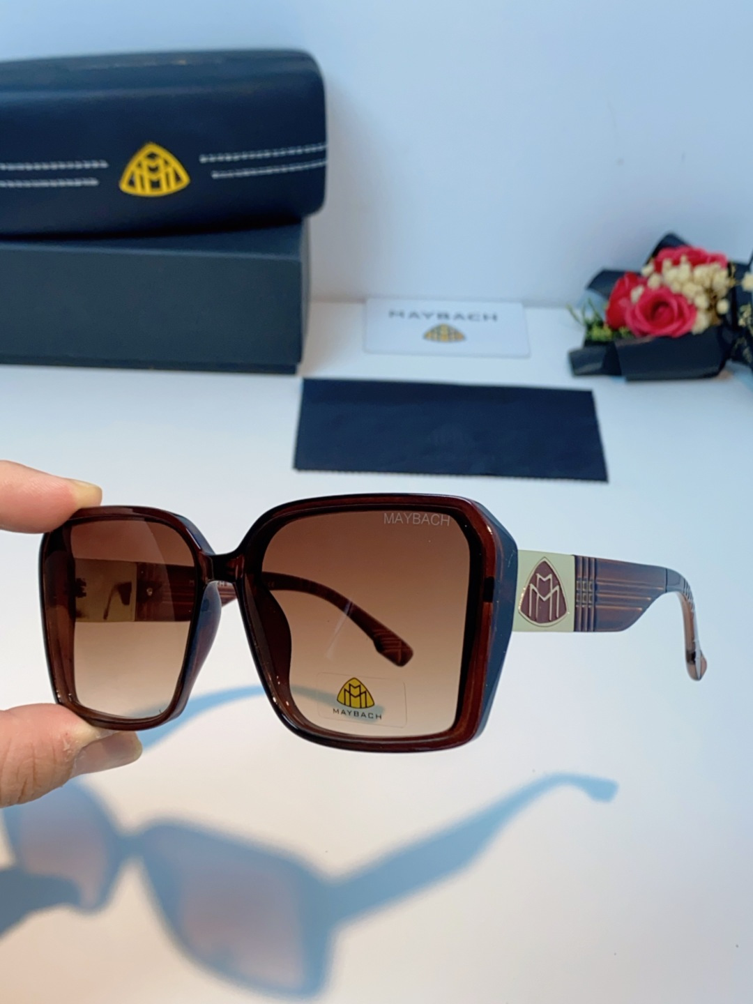 Maybach迈巴赫 赵露思同款太阳镜女墨镜眼镜 小方框太阳镜女士