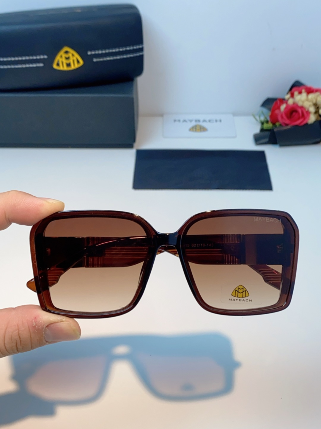 Maybach迈巴赫 赵露思同款太阳镜女墨镜眼镜 小方框太阳镜女士