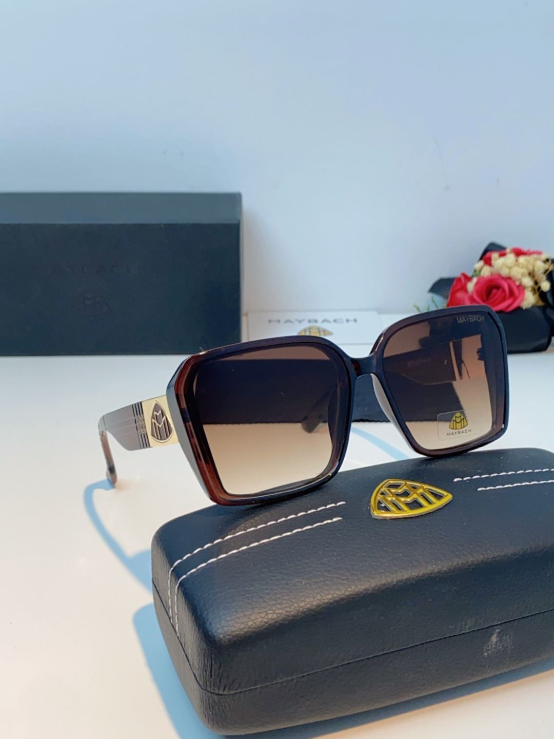Maybach迈巴赫 赵露思同款太阳镜女墨镜眼镜 小方框太阳镜女士