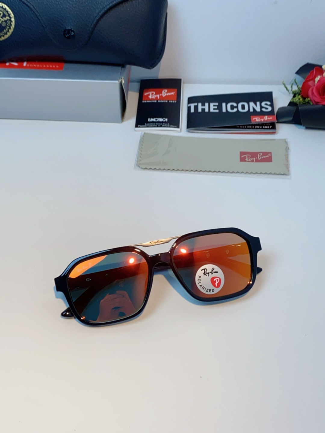 RayBan雷朋 2025新款男女复古夜视偏光太阳镜女韩版ins时尚方形墨镜开车遮阳防紫外线 RB897