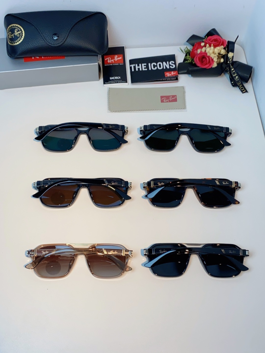 RayBan雷朋 2025新款男女复古夜视偏光太阳镜女韩版ins时尚方形墨镜开车遮阳防紫外线 RB897