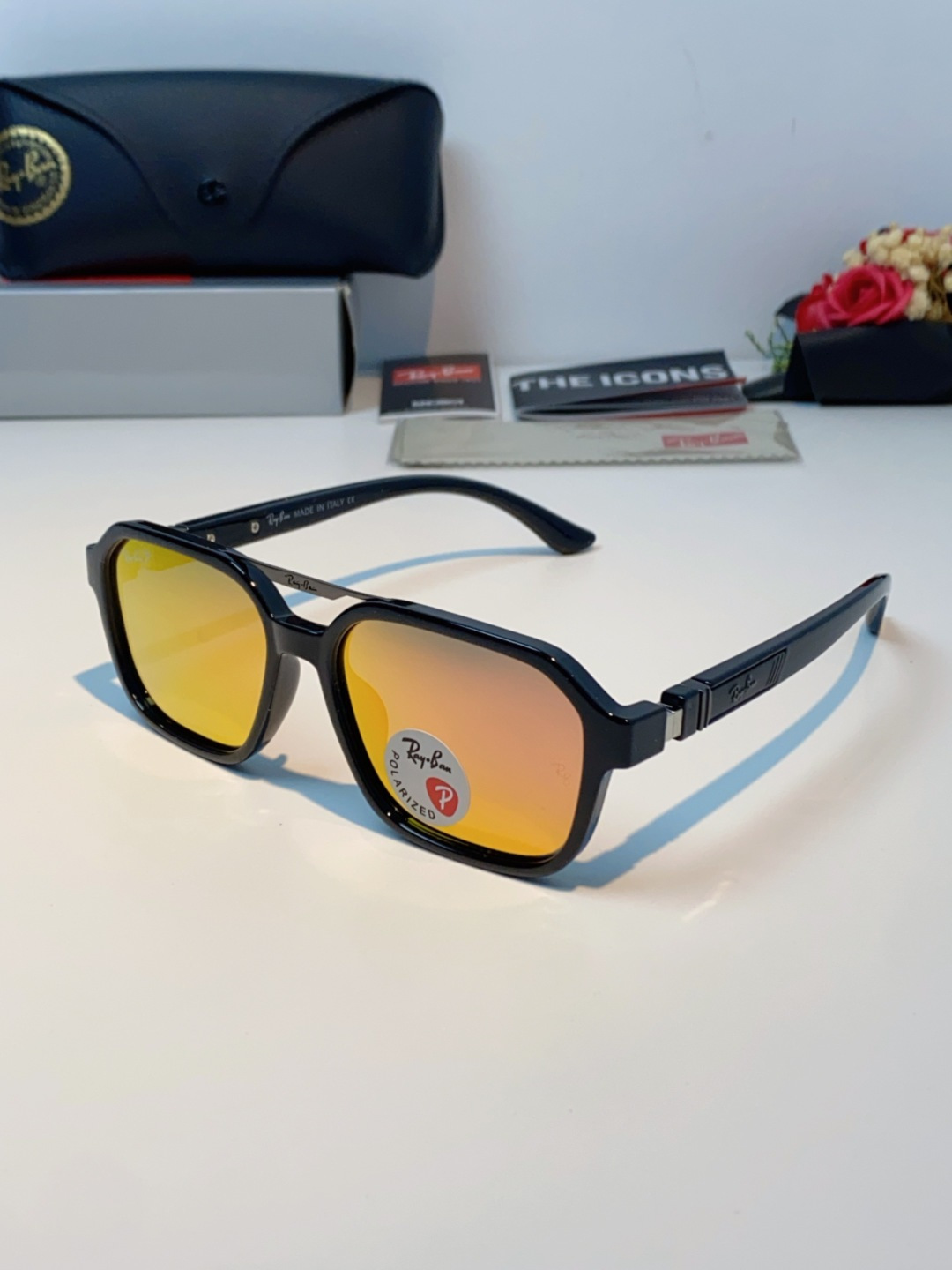 RayBan雷朋 2025新款男女复古夜视偏光太阳镜女韩版ins时尚方形墨镜开车遮阳防紫外线 RB897