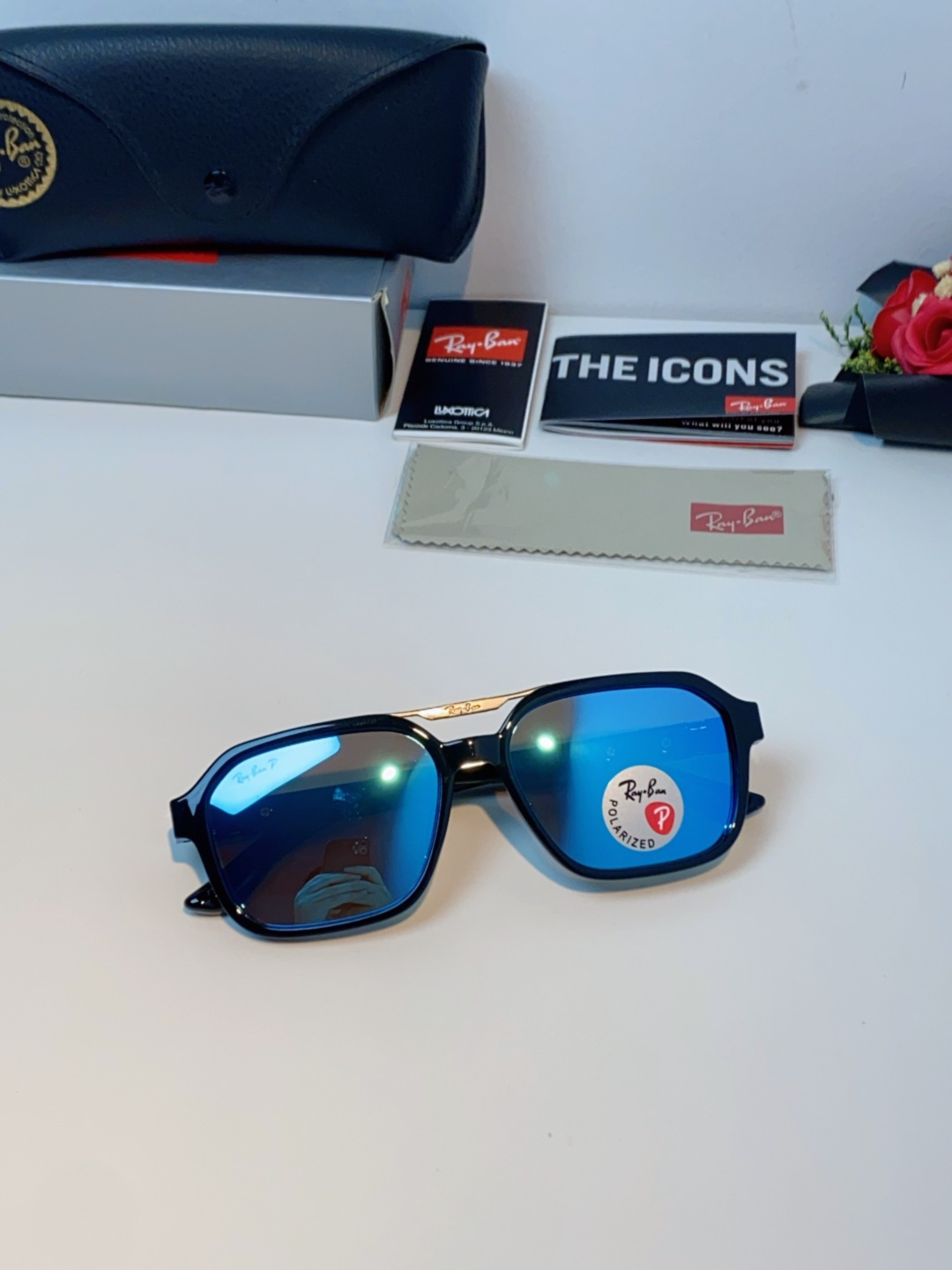 RayBan雷朋 2025新款男女复古夜视偏光太阳镜女韩版ins时尚方形墨镜开车遮阳防紫外线 RB897