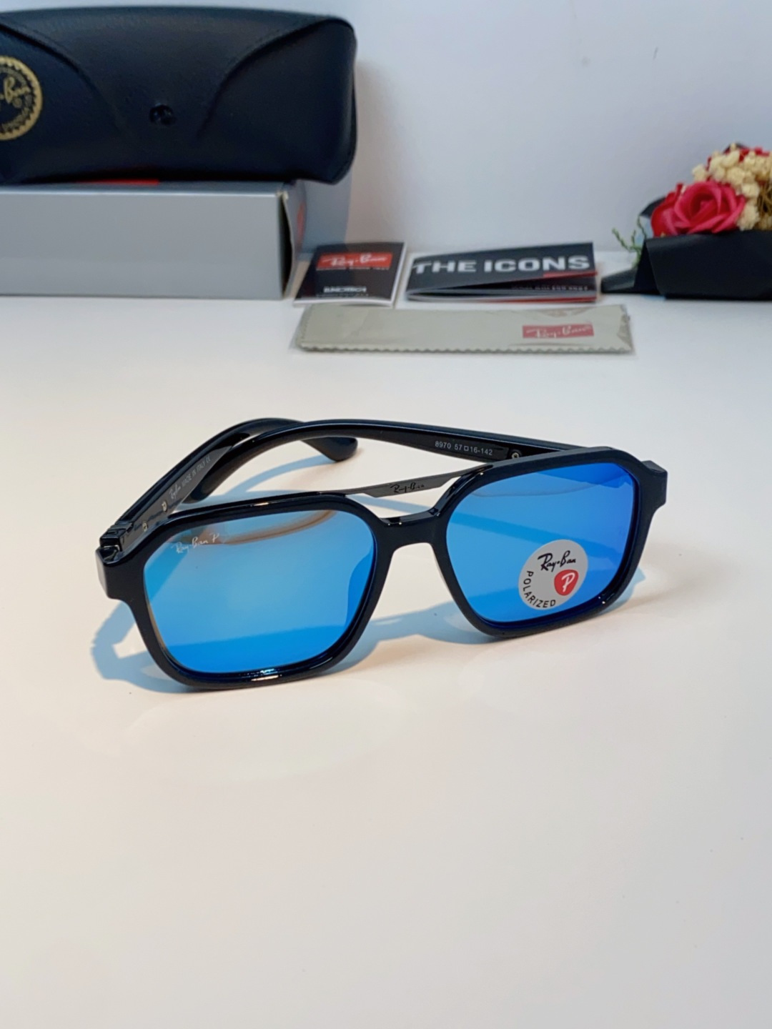 RayBan雷朋 2025新款男女复古夜视偏光太阳镜女韩版ins时尚方形墨镜开车遮阳防紫外线 RB897