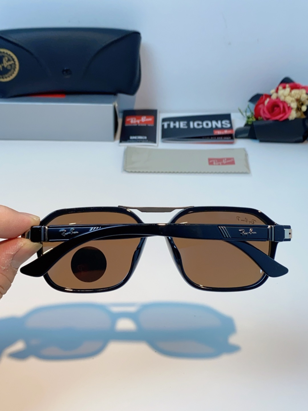 RayBan雷朋 2025新款男女复古夜视偏光太阳镜女韩版ins时尚方形墨镜开车遮阳防紫外线 RB897