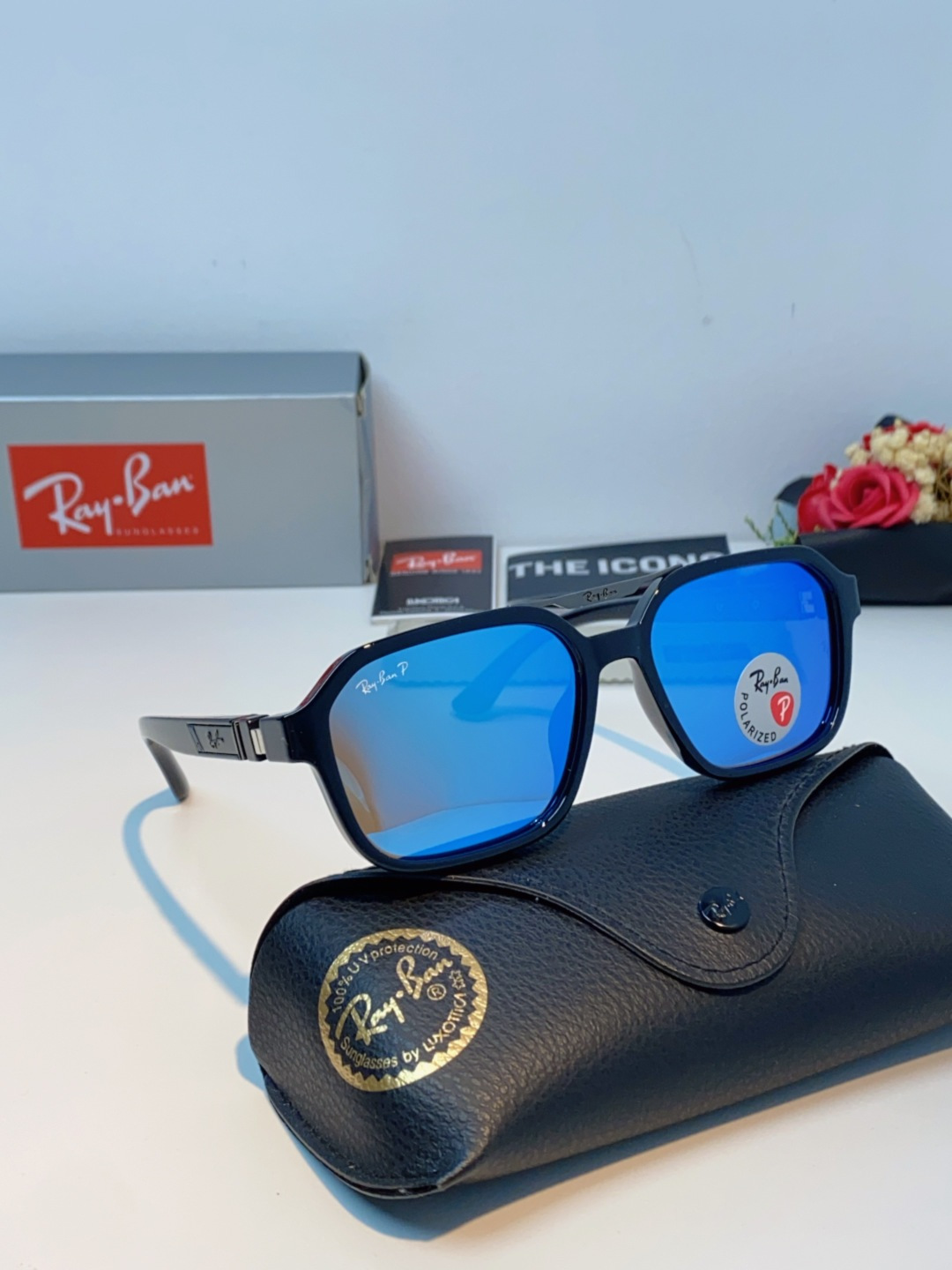 RayBan雷朋 2025新款男女复古夜视偏光太阳镜女韩版ins时尚方形墨镜开车遮阳防紫外线 RB897
